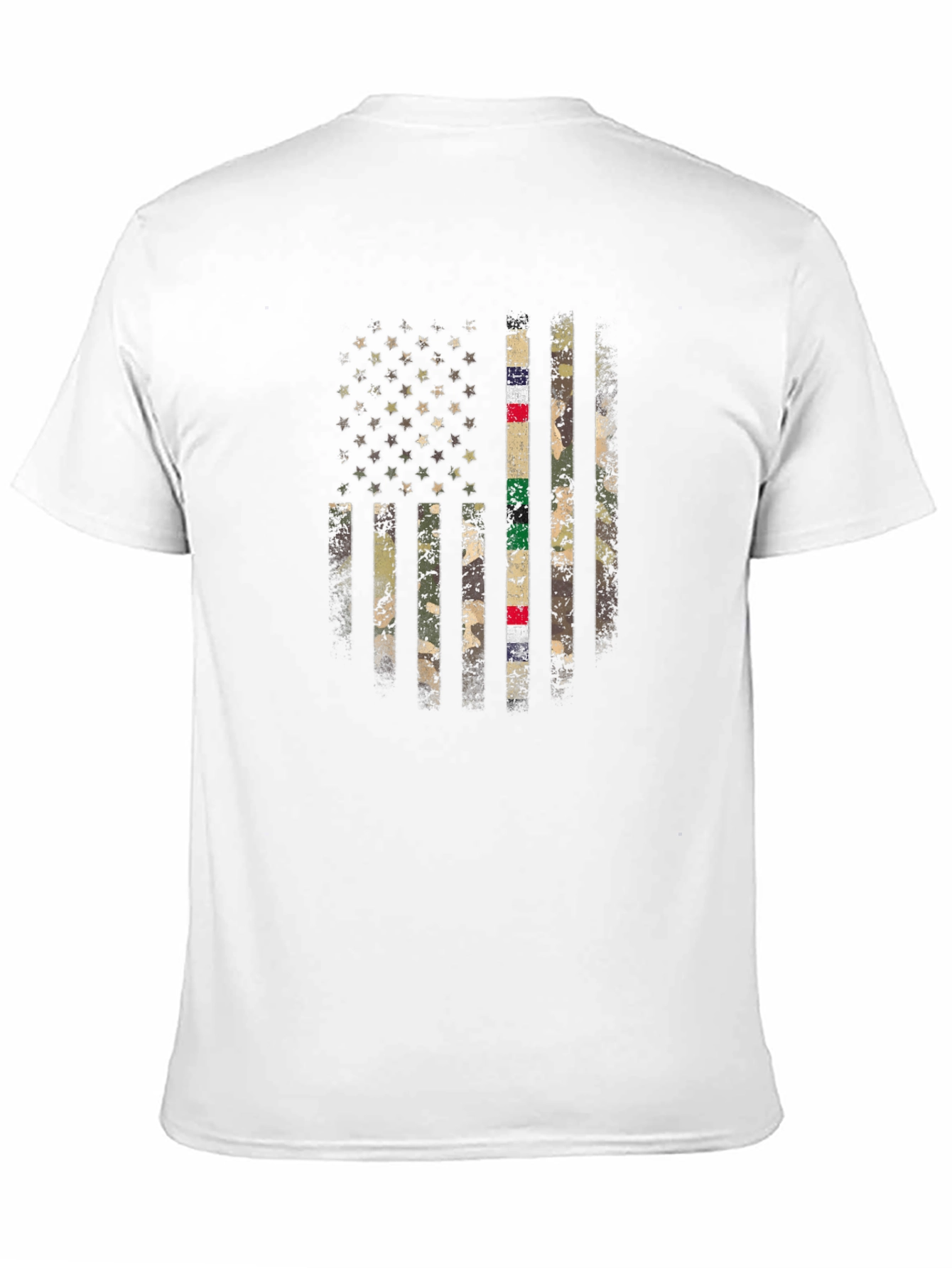 Camo American Flag Graphic T-Shirt