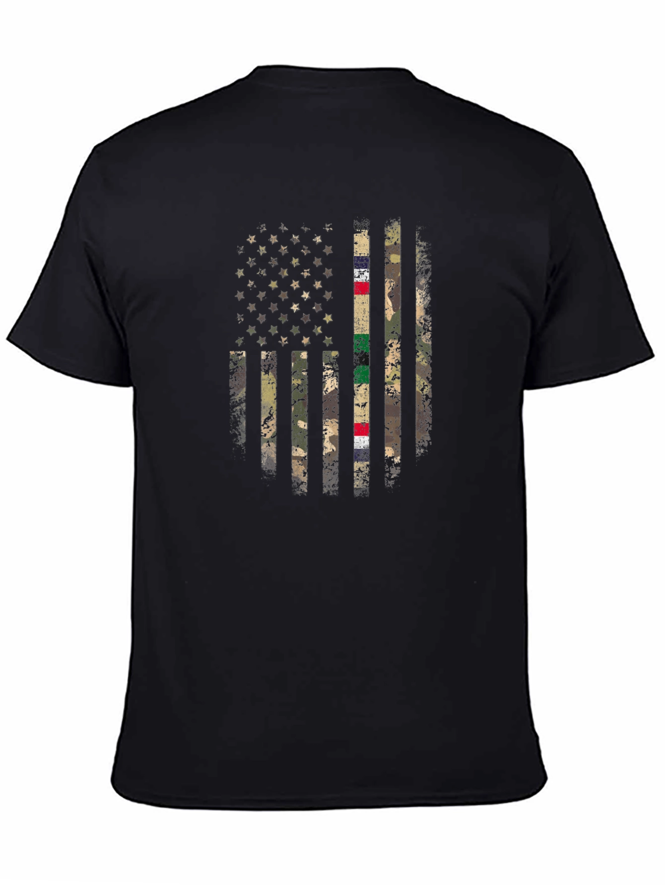 Camo American Flag Graphic T-Shirt
