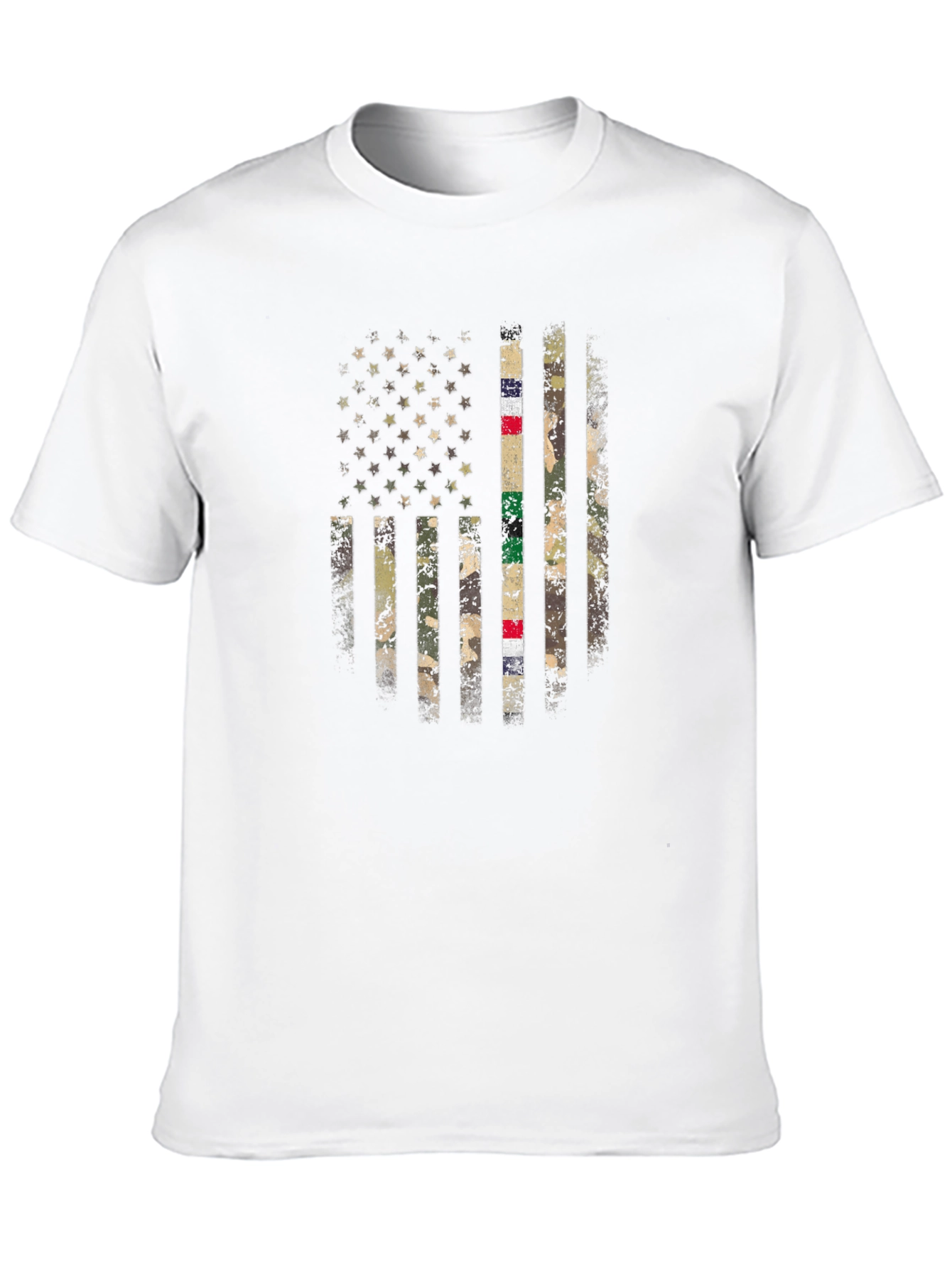 Camo American Flag Graphic T-Shirt
