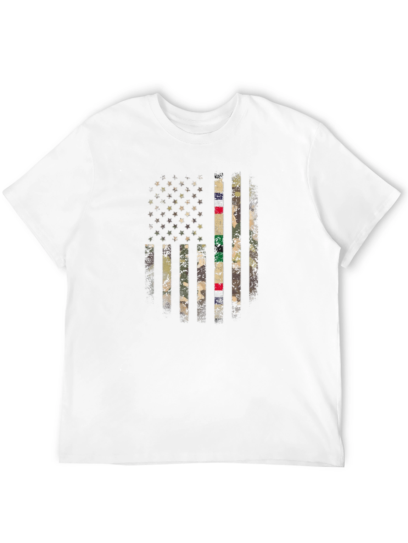 Camo American Flag Graphic T-Shirt