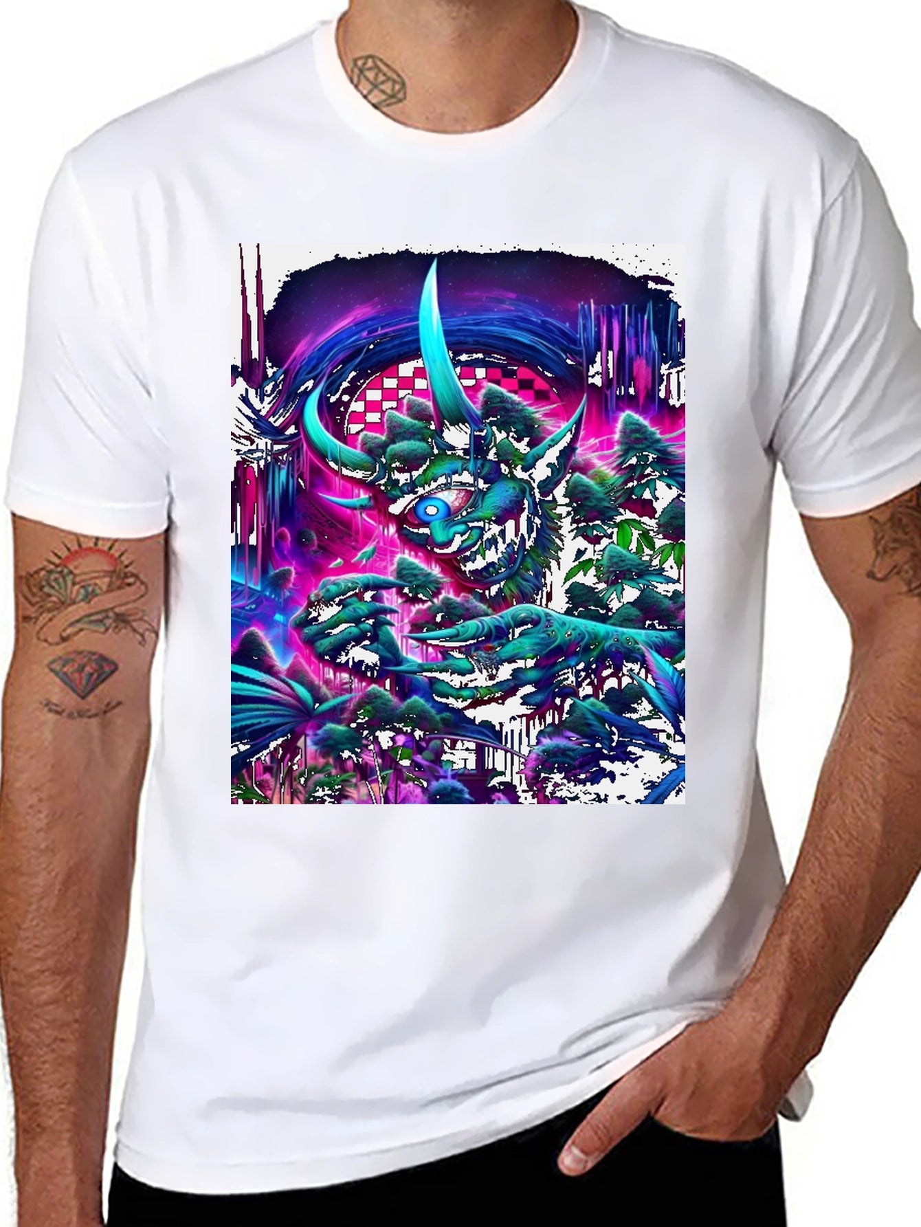 Psychedelic Forest Creature Graphic Tee