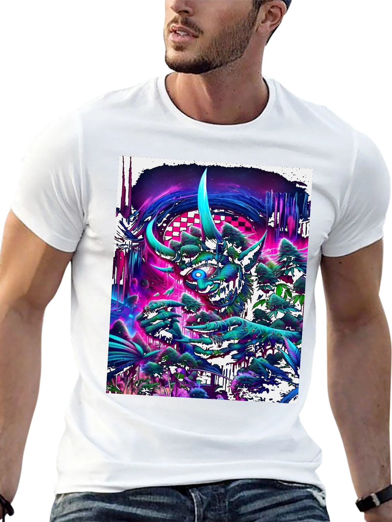 Psychedelic Forest Creature Graphic Tee