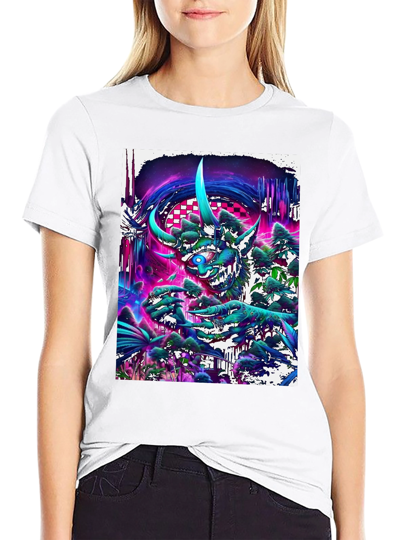 Psychedelic Forest Creature Graphic Tee