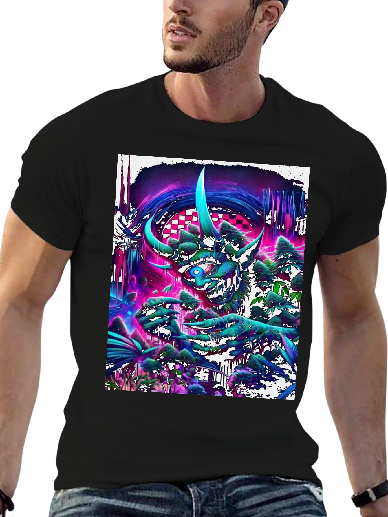 Psychedelic Forest Creature Graphic Tee