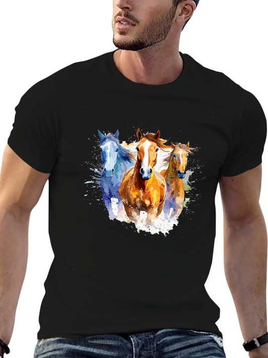 Horse Watercolor Graphic T-Shirt