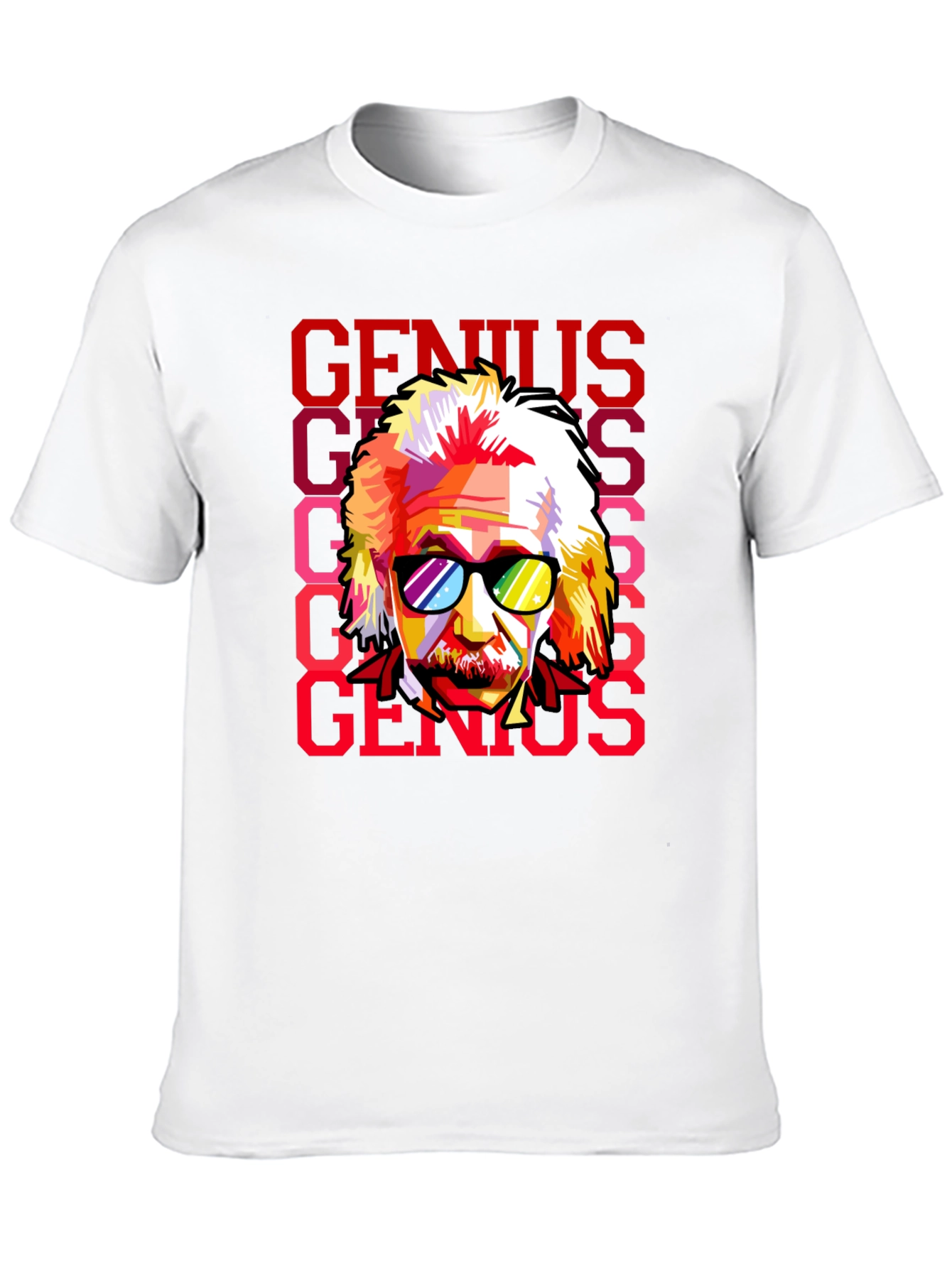 Genius Einstein Pop Art Graphic Tee - Black