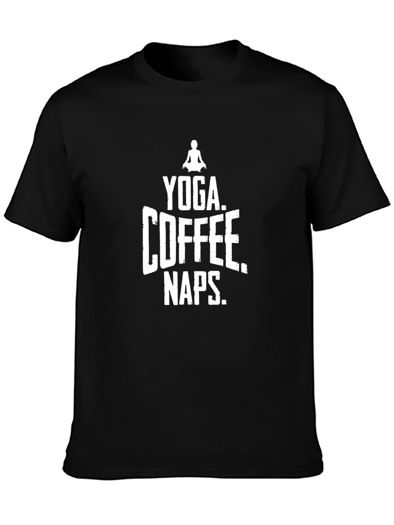 Yoga Coffee Naps Graphic Tee - Black