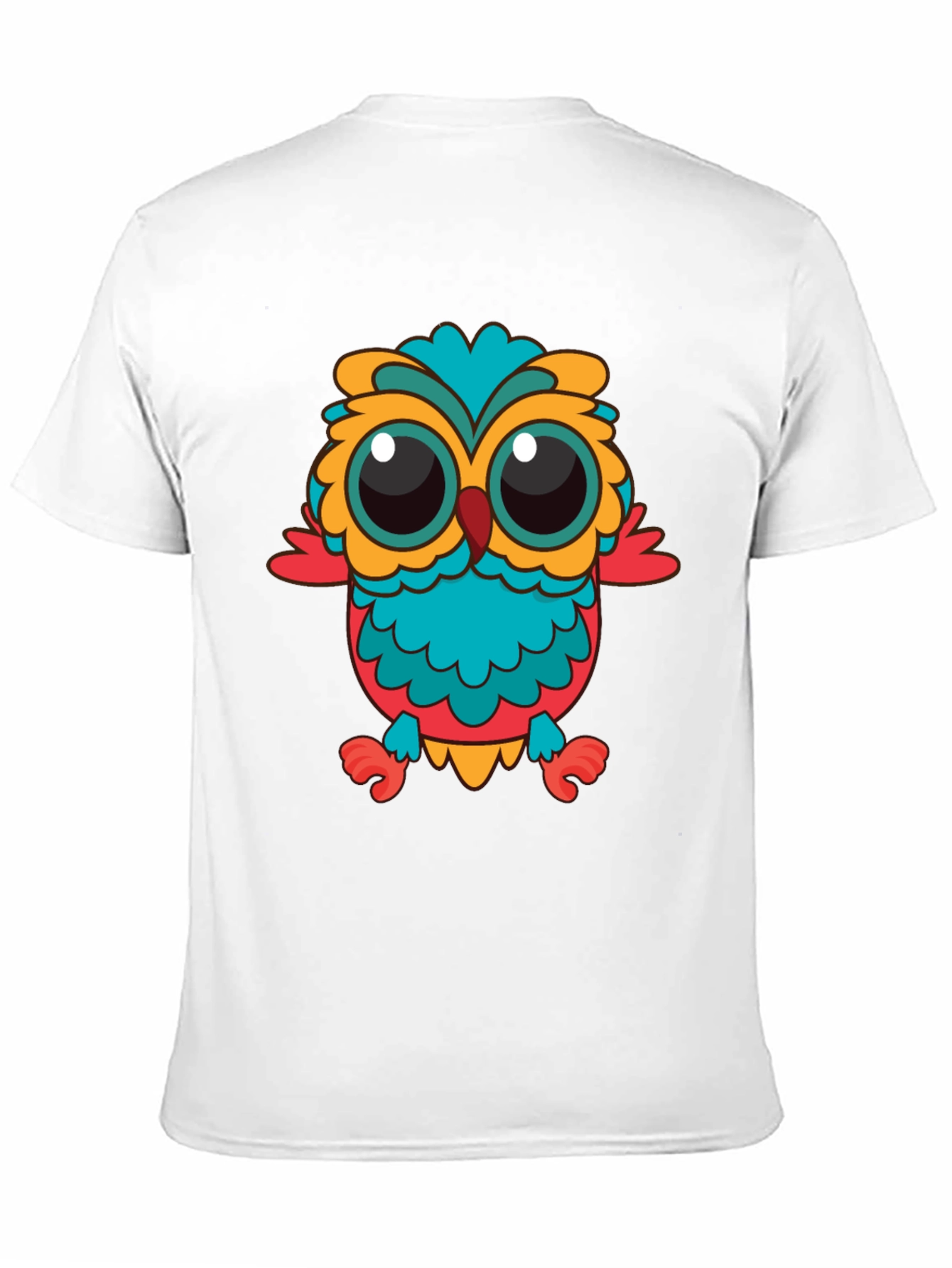 Owl Graphic T-Shirt - Black Crew Neck Tee