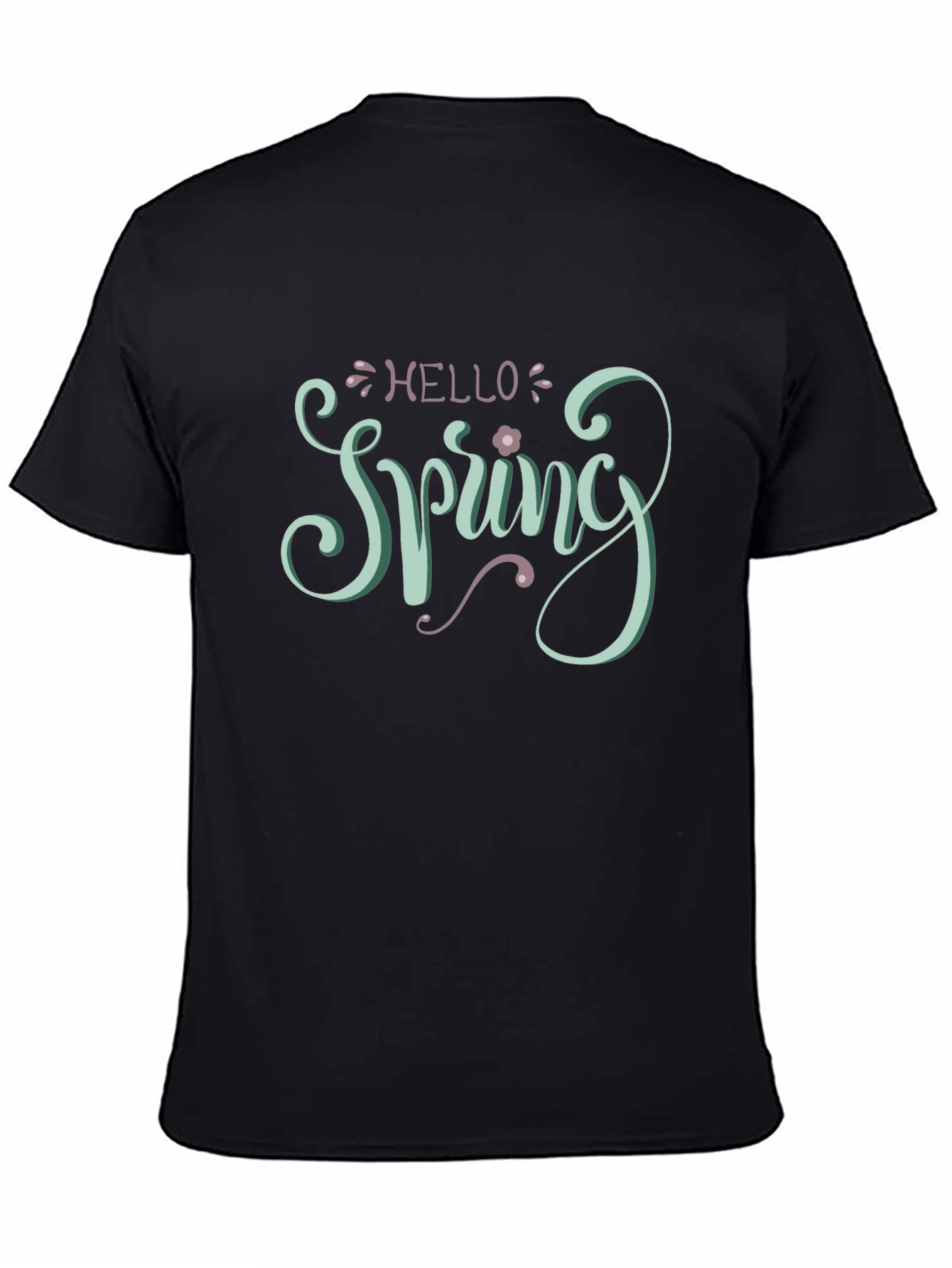 Hello Spring Graphic Tee - Black