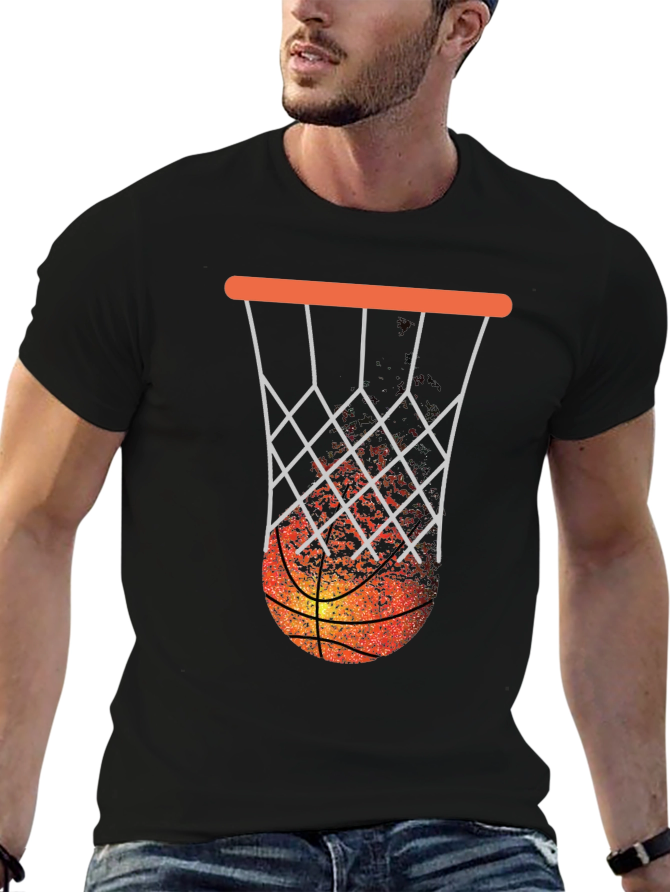 Basketball Hoop Graphic Tee