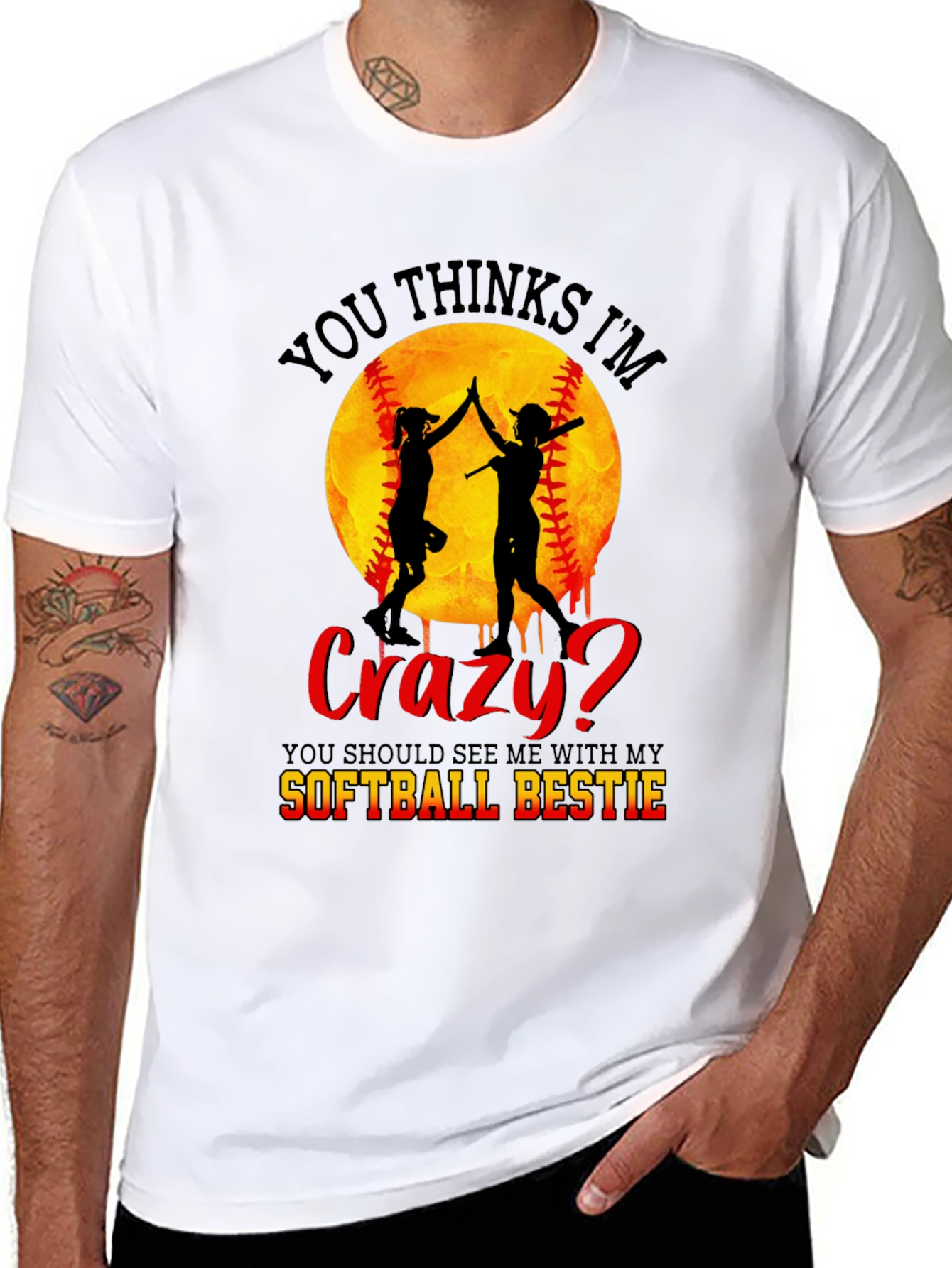 Crazy Softball Bestie T-Shirt