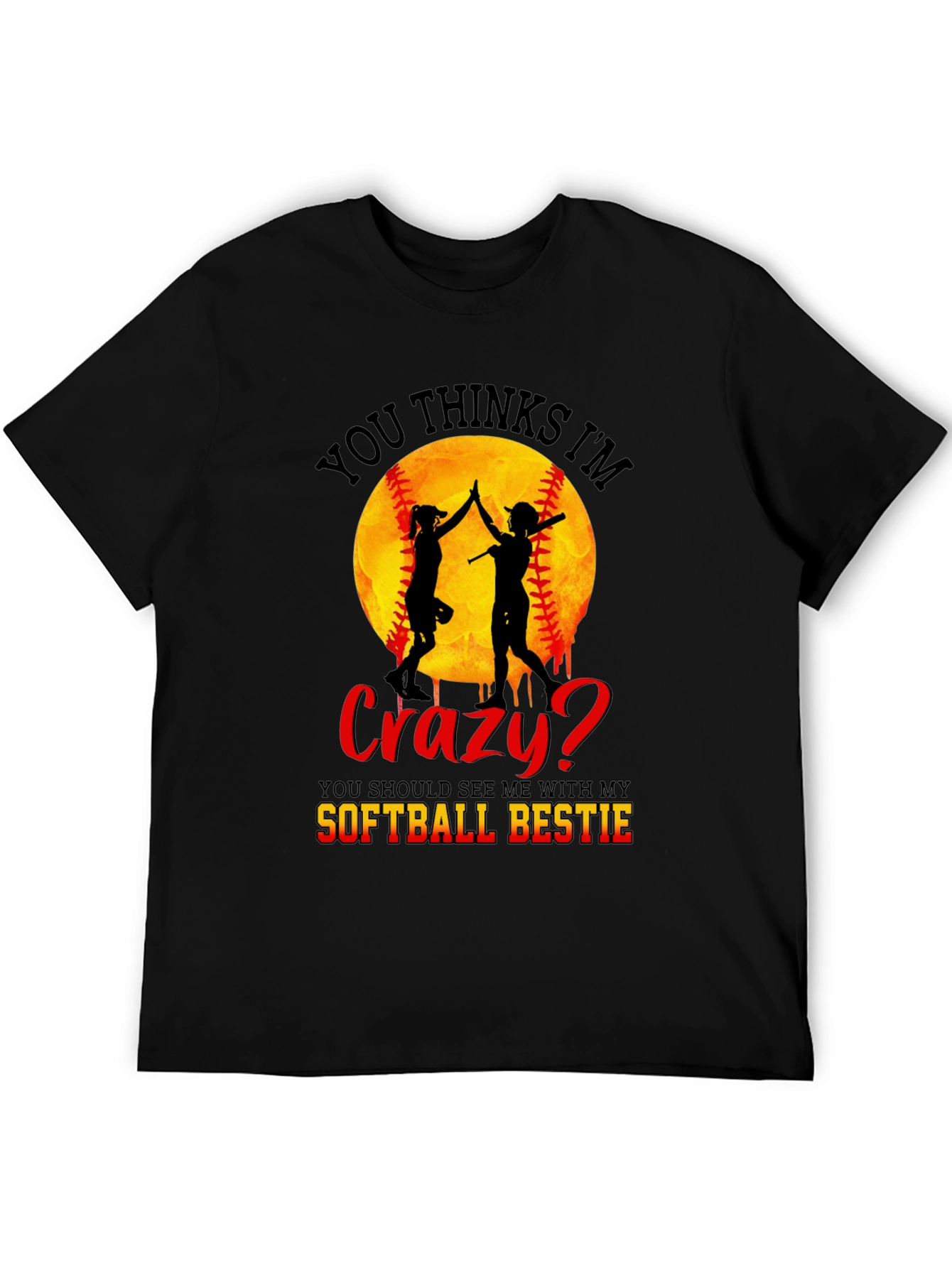 Crazy Softball Bestie T-Shirt