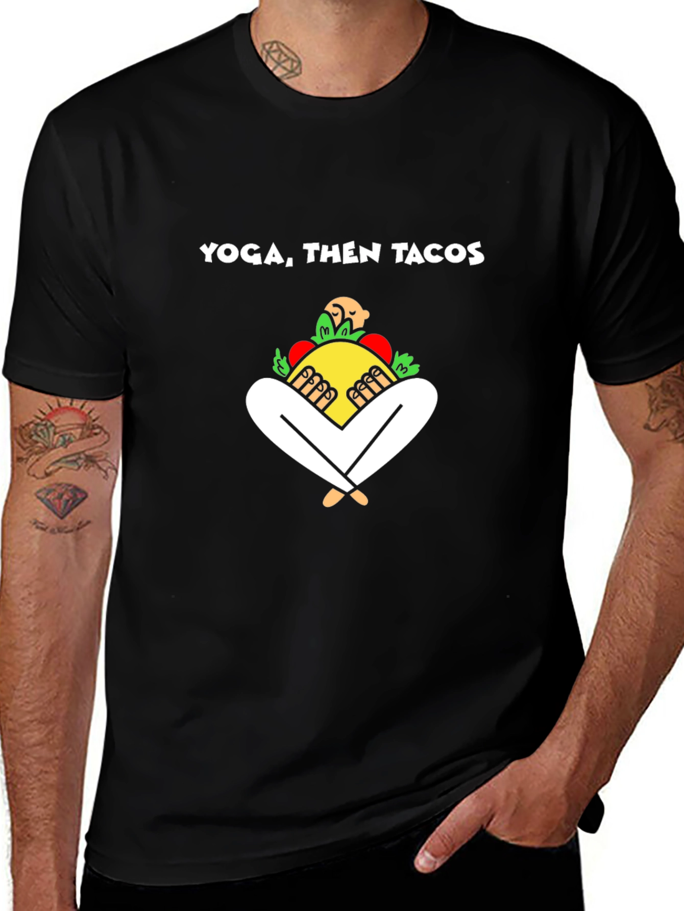 Yoga Then Tacos Graphic Tee