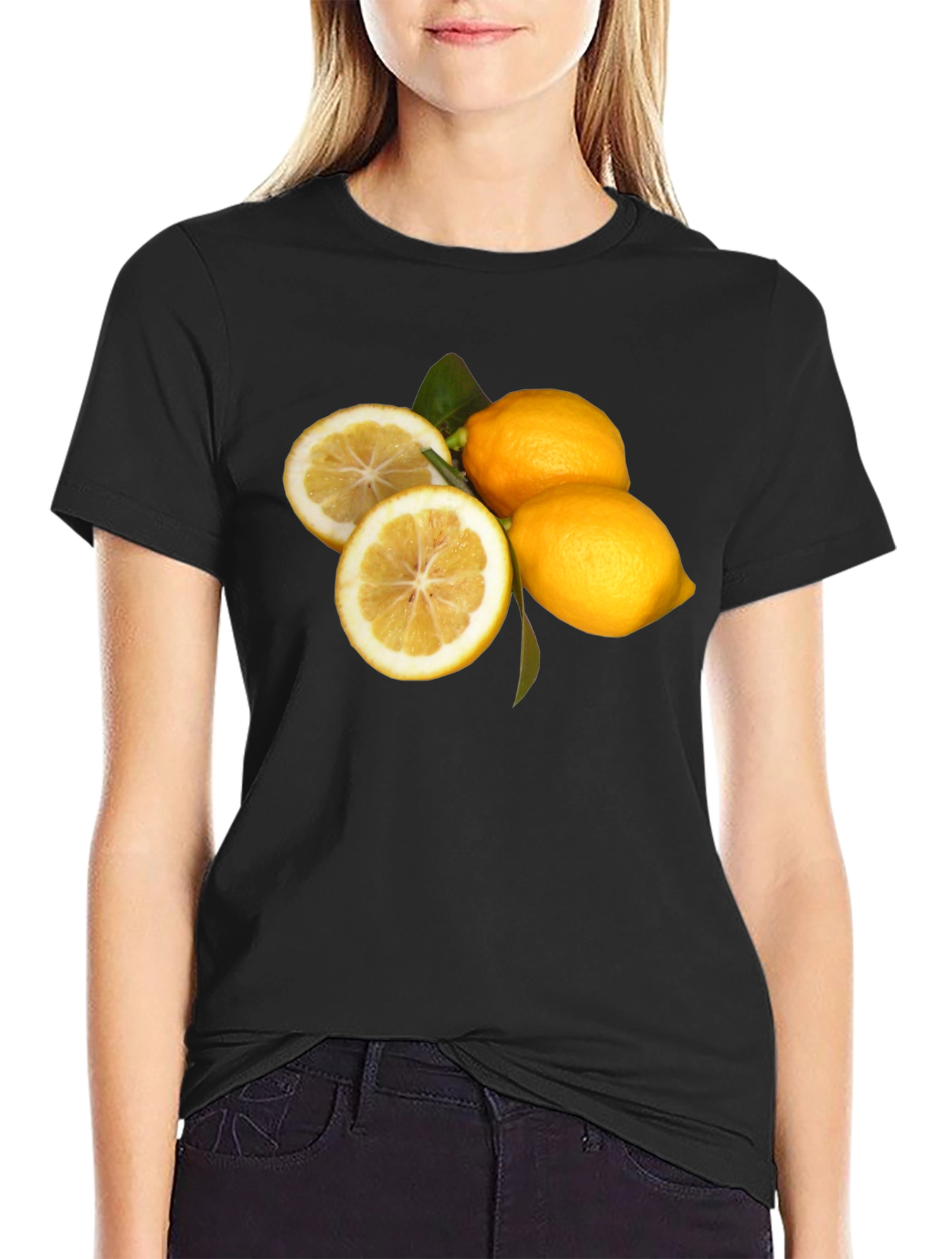 Lemon Graphic Black T-Shirt