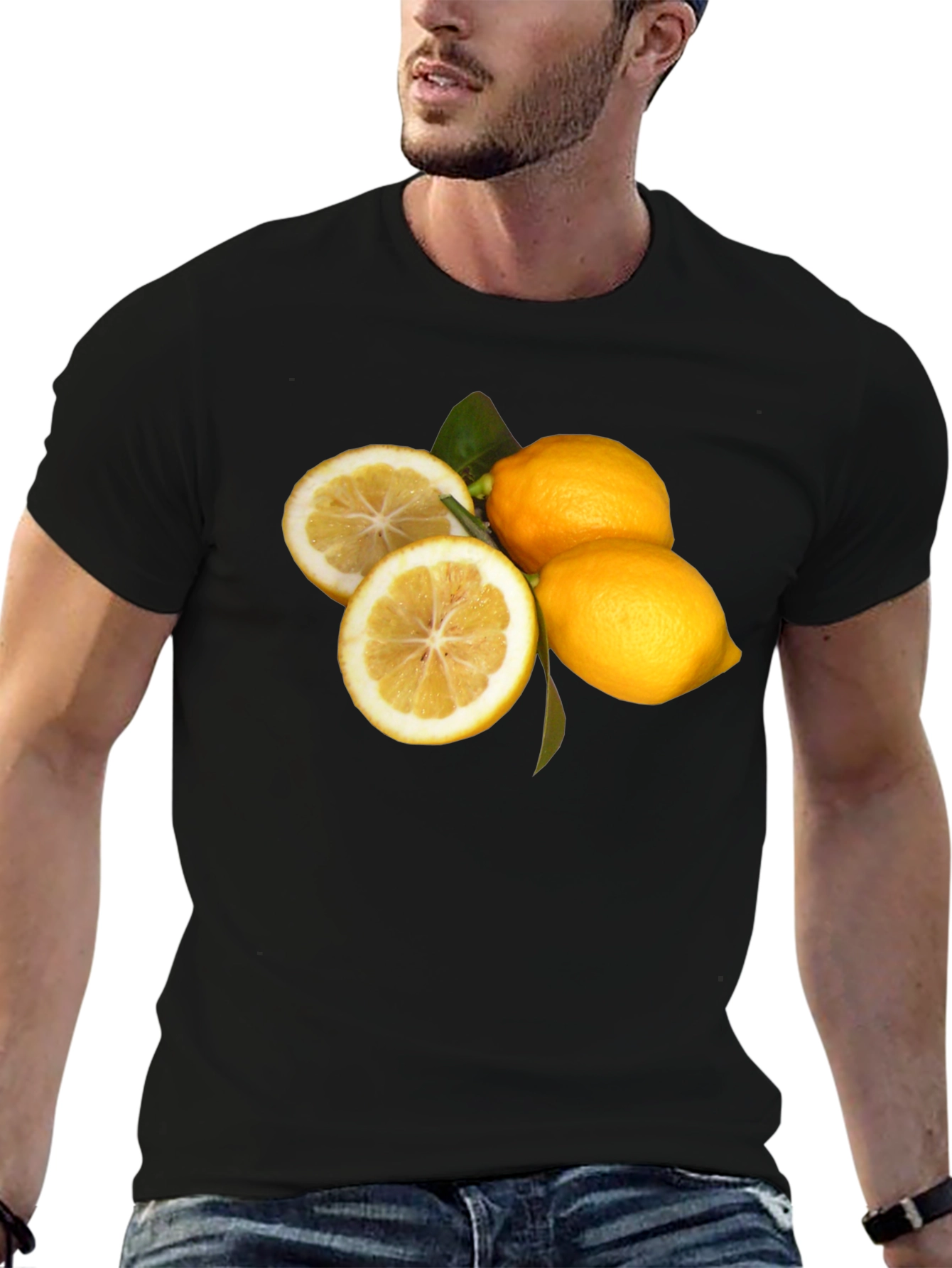 Lemon Graphic Black T-Shirt