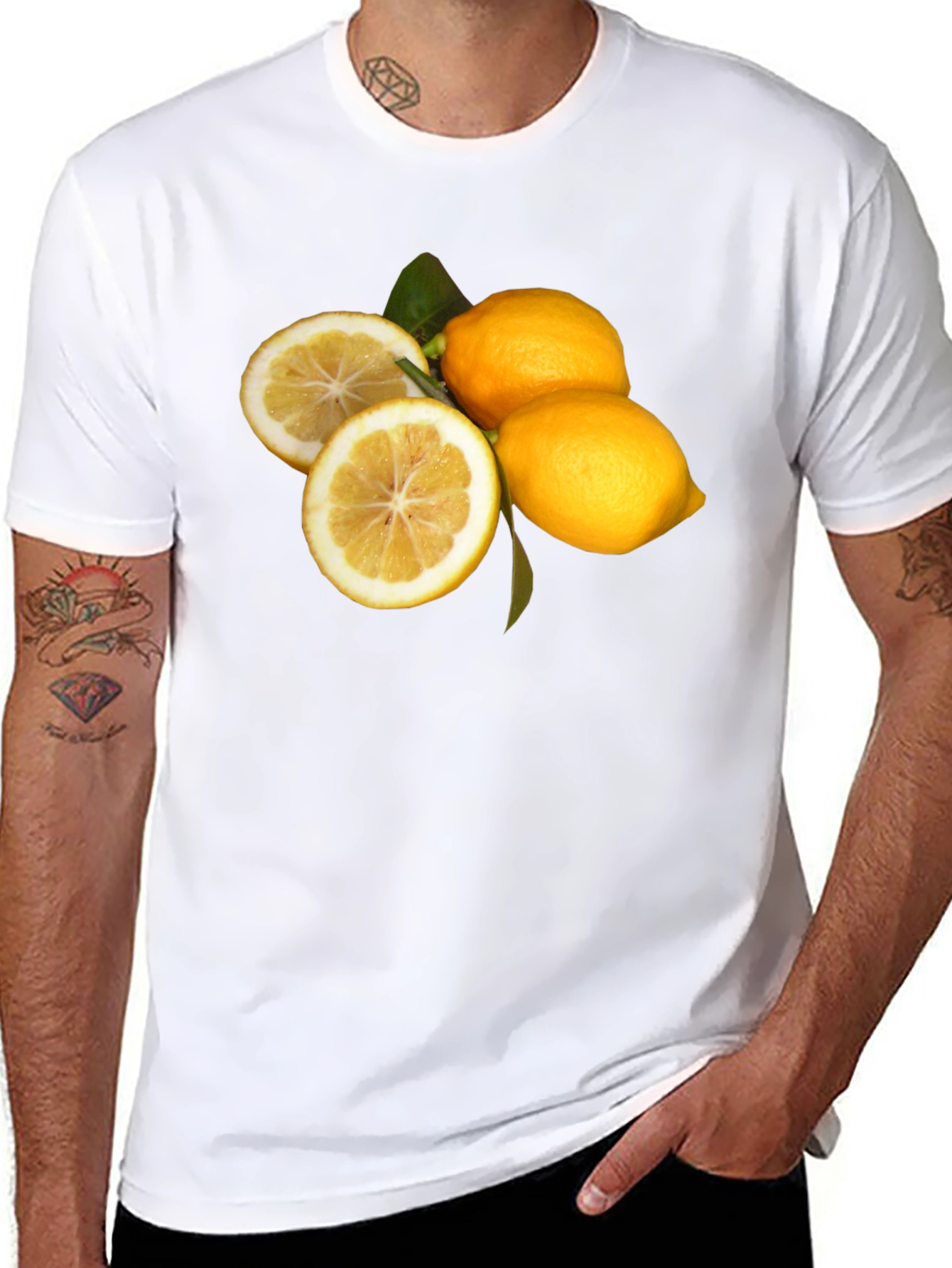 Lemon Graphic Black T-Shirt