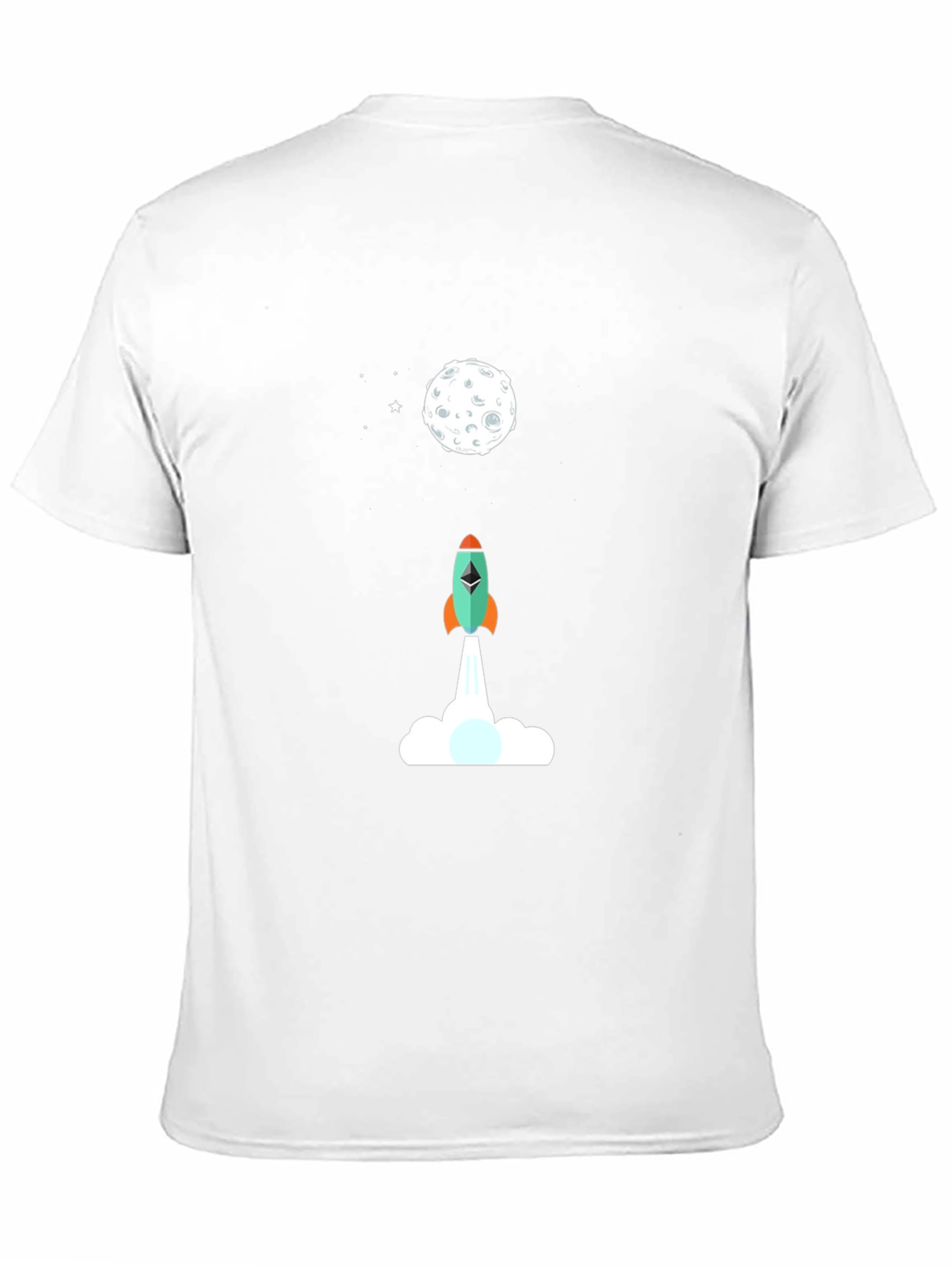 Ethereum Rocket to the Moon Black T-Shirt