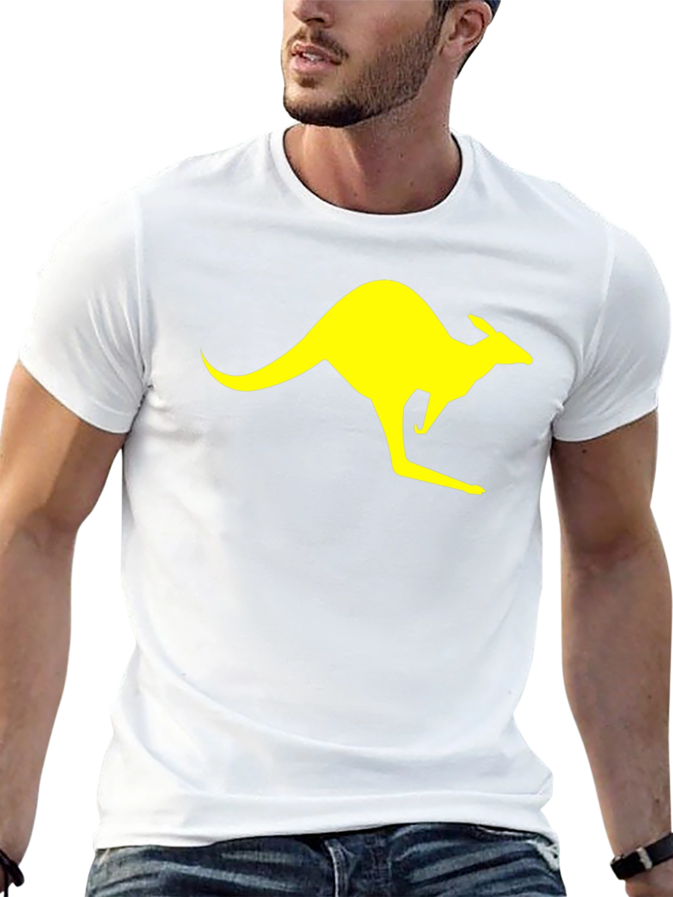 Kangaroo Graphic Black T-Shirt