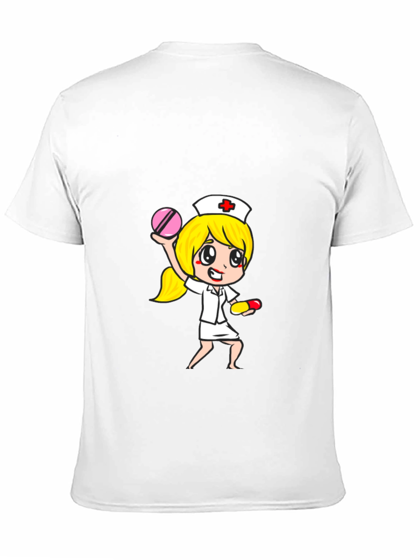 Nurse Cartoon Graphic Tee - Unisex Black T-Shirt