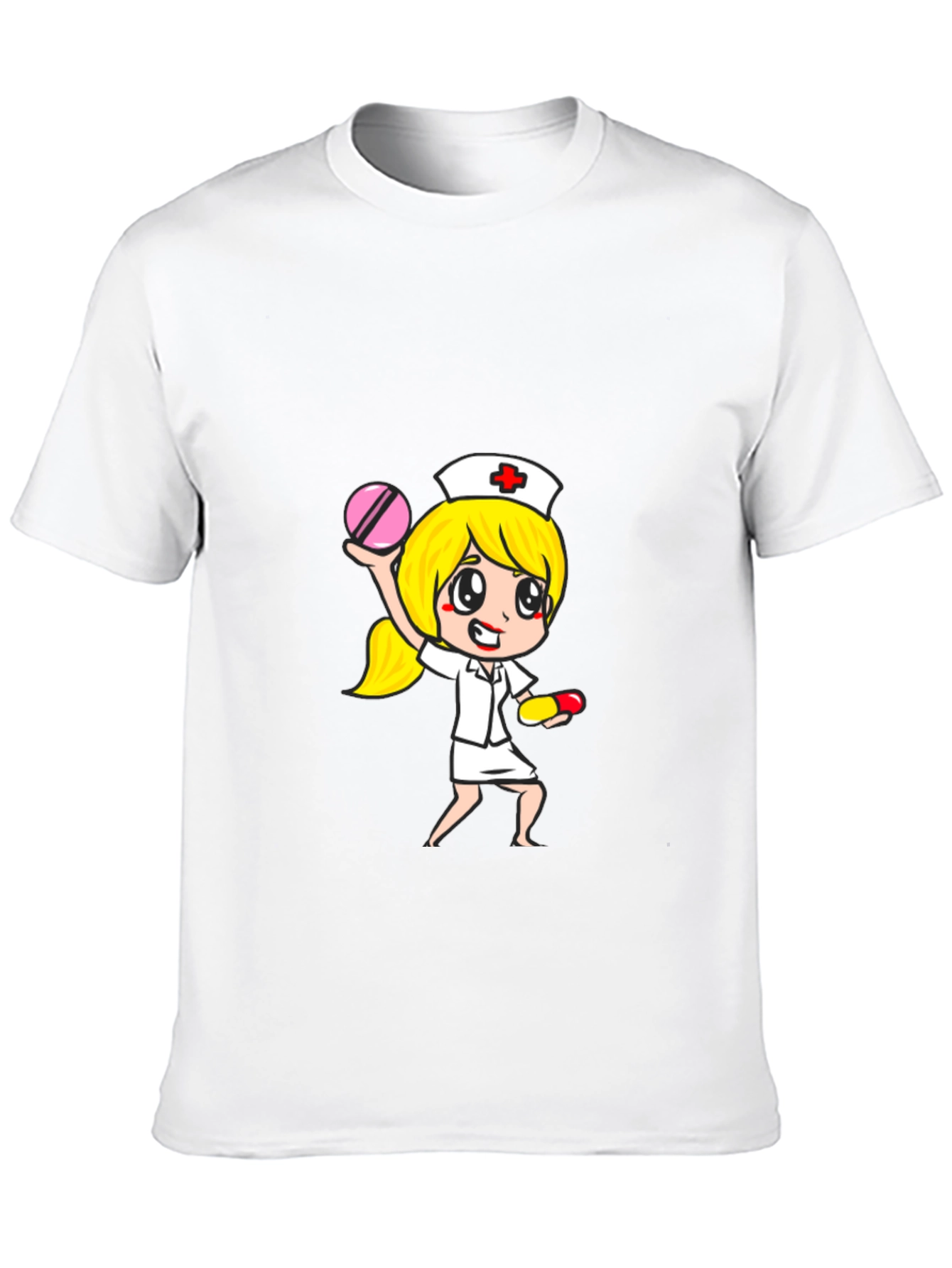 Nurse Cartoon Graphic Tee - Unisex Black T-Shirt