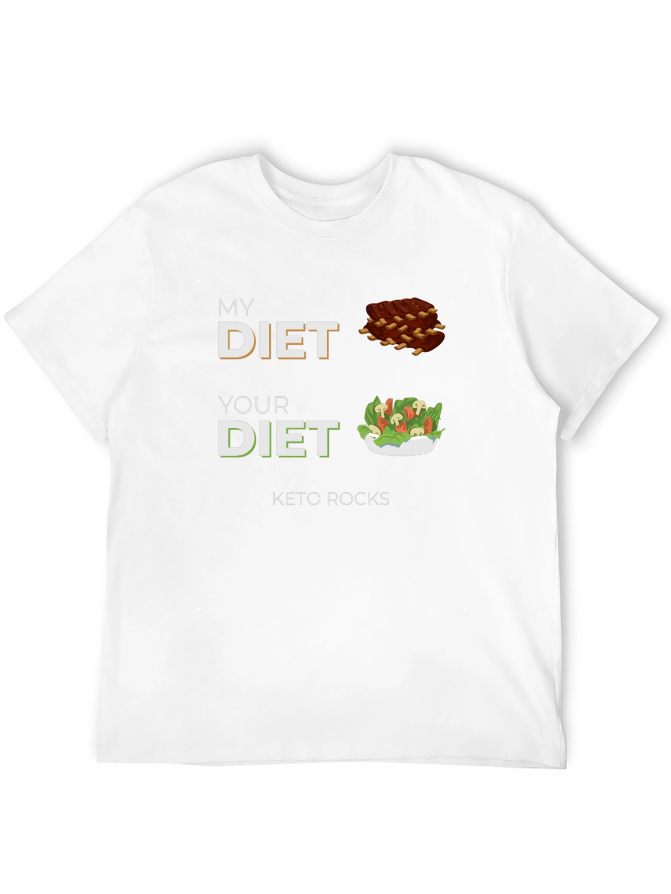 Keto Rocks Diet T-Shirt - Funny Carb Lover Tee