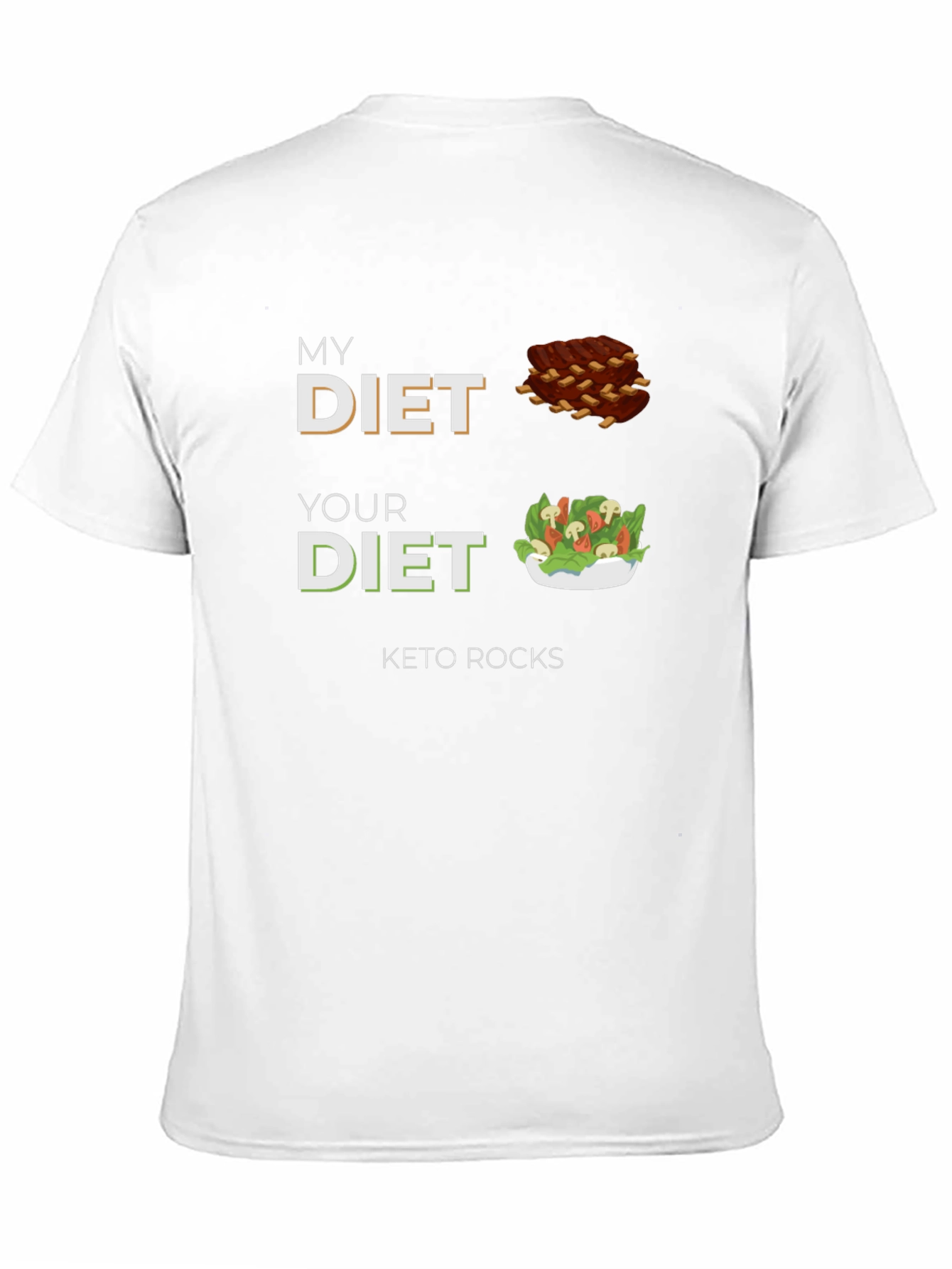 Keto Rocks Diet T-Shirt - Funny Carb Lover Tee
