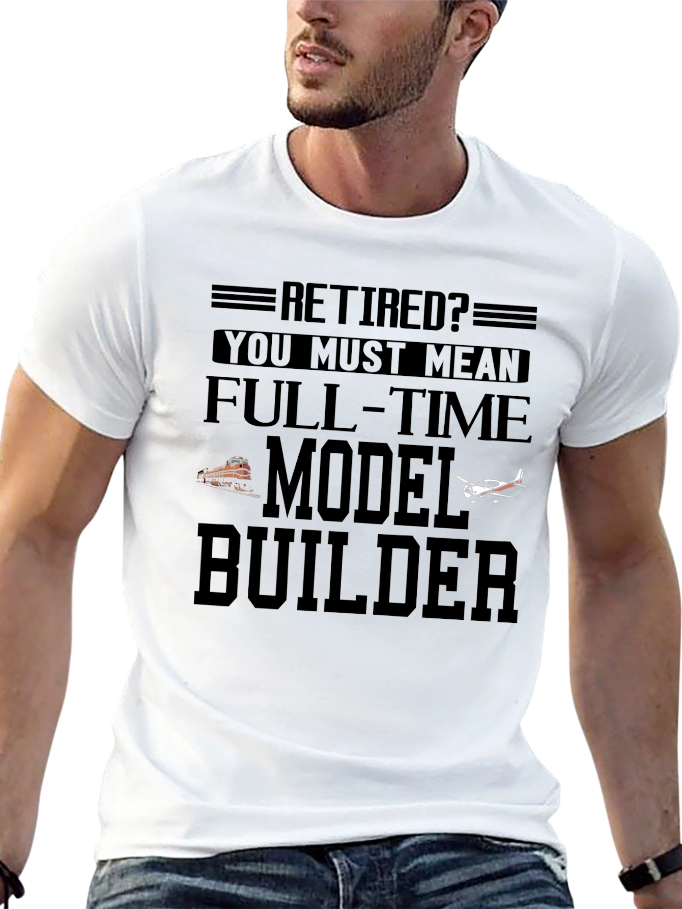 Retired Model Builder T-Shirt: Hobbyist Apparel