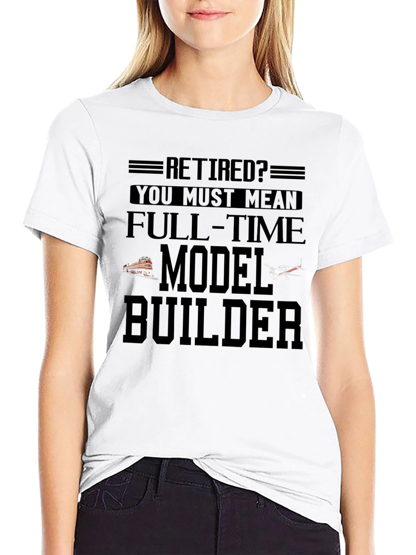 Retired Model Builder T-Shirt: Hobbyist Apparel