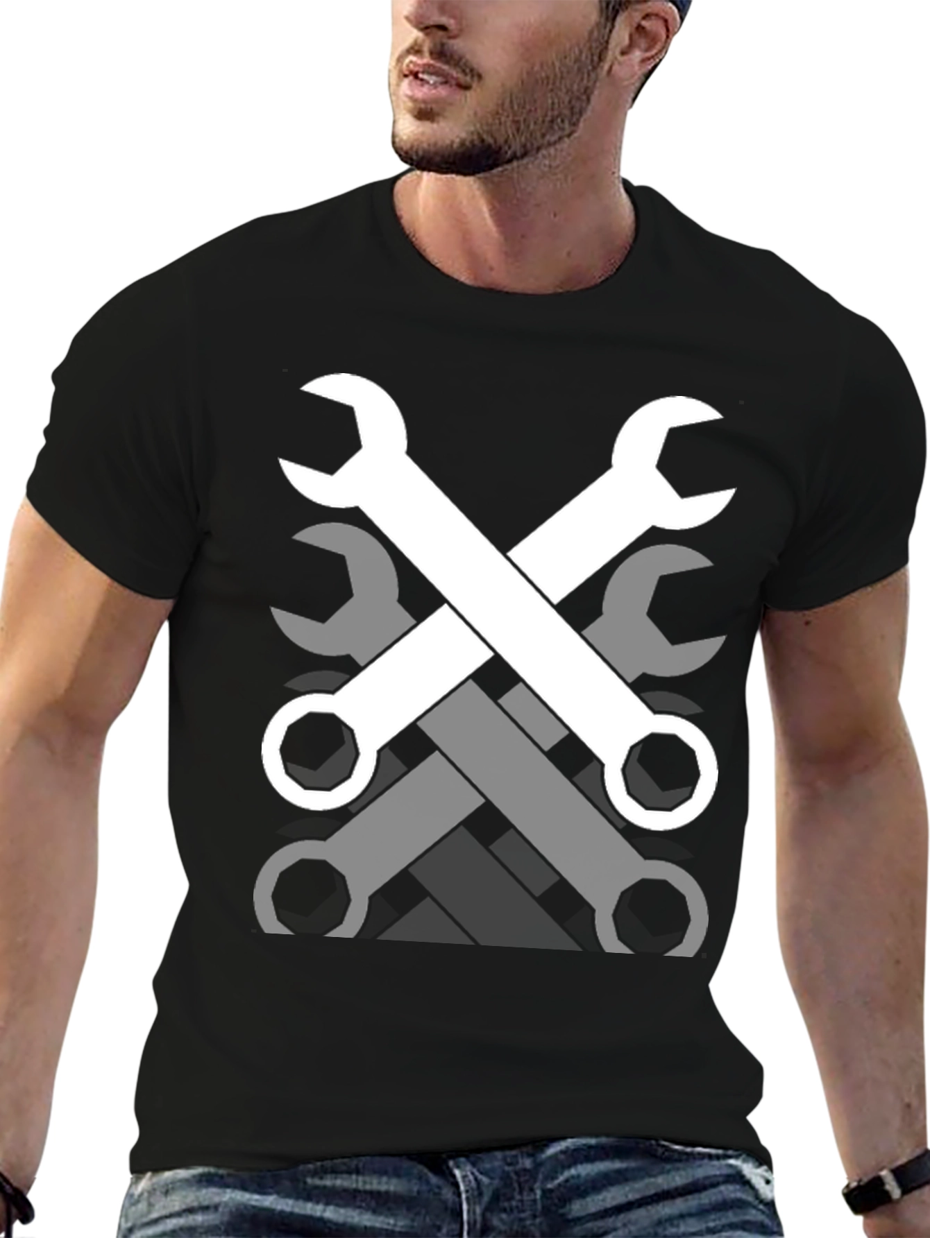 Wrench Graphic T-Shirt - Mechanic Style
