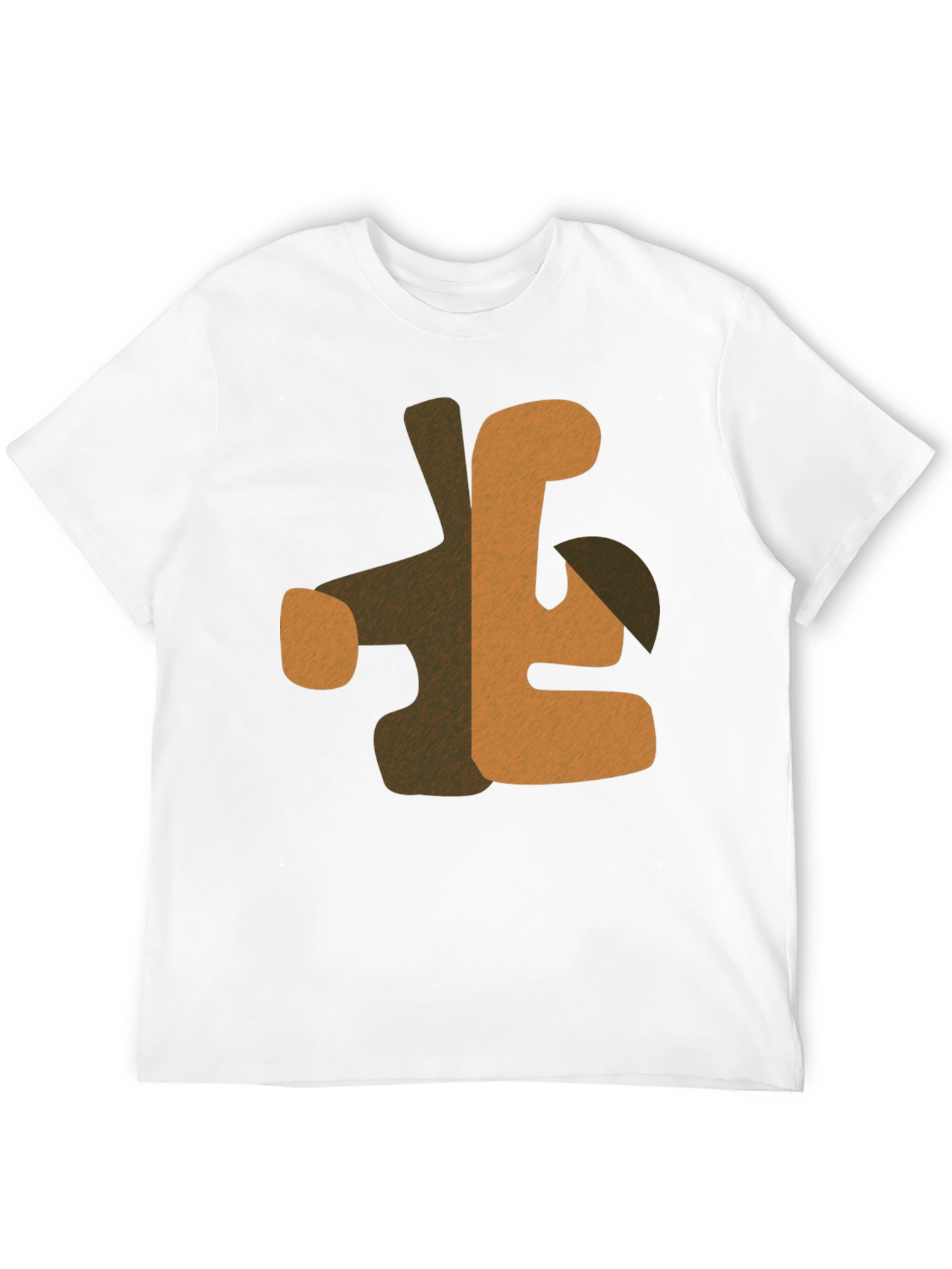 Abstract Graphic Print Mens Black T-Shirt