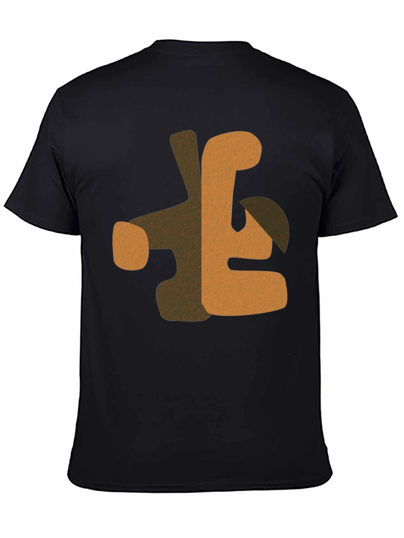 Abstract Graphic Print Mens Black T-Shirt
