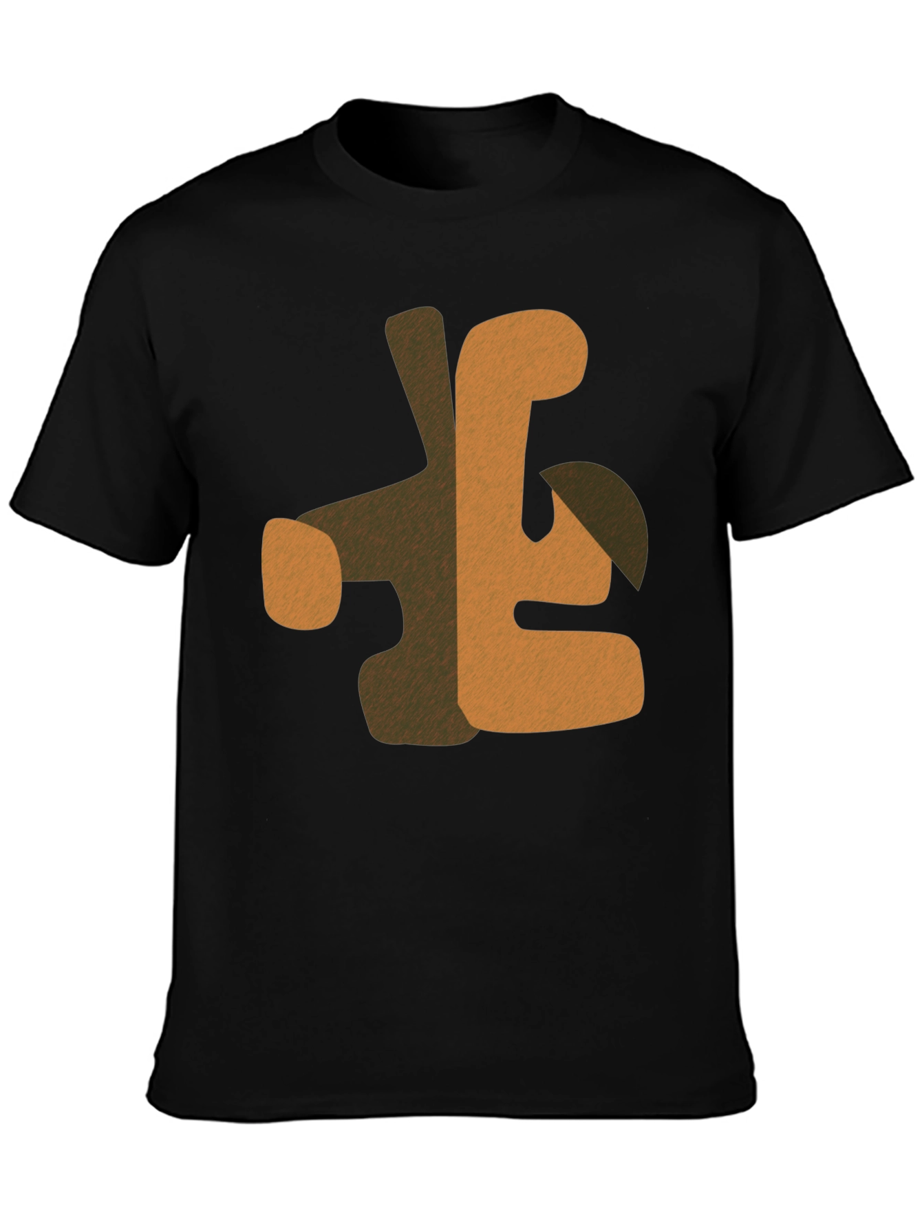 Abstract Graphic Print Mens Black T-Shirt