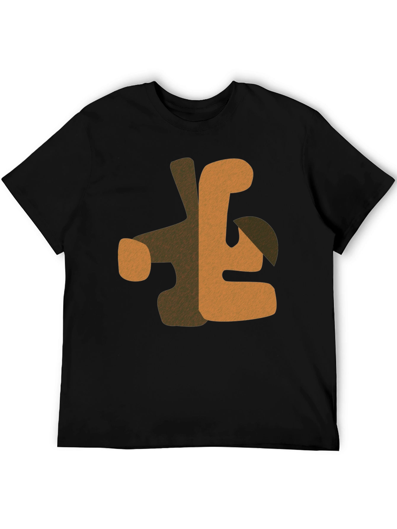 Abstract Graphic Print Mens Black T-Shirt