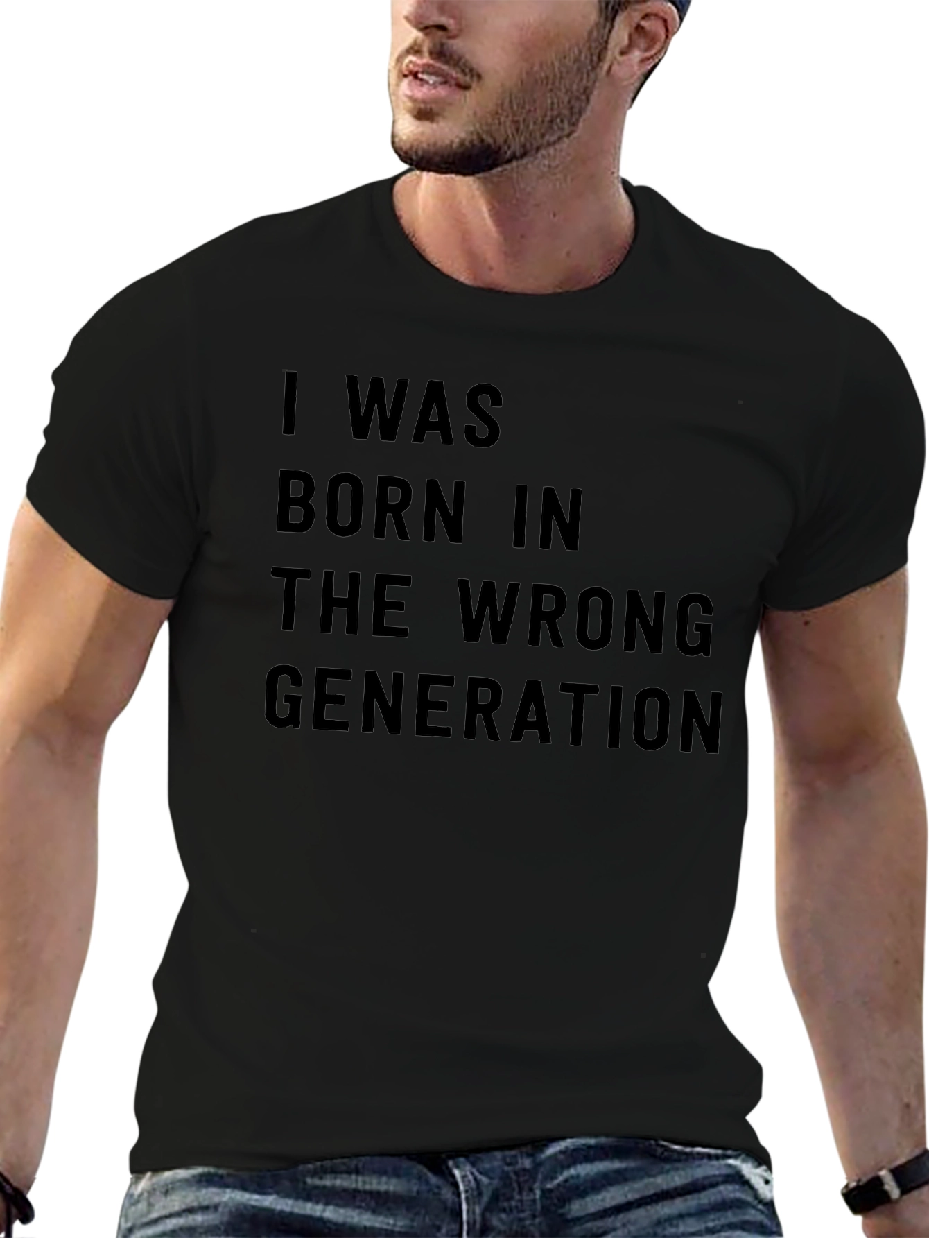 Wrong Generation T-Shirt: Unique Black Cotton Tee
