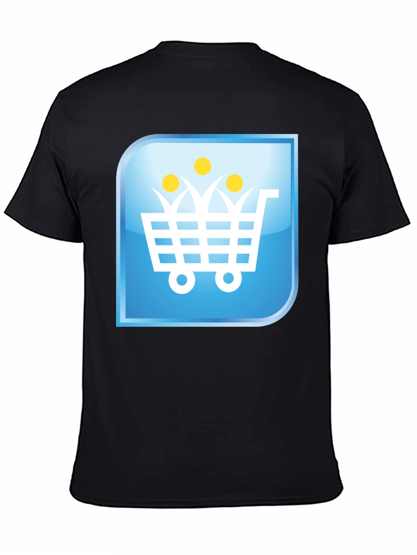 Shopping Cart People Black T-Shirt