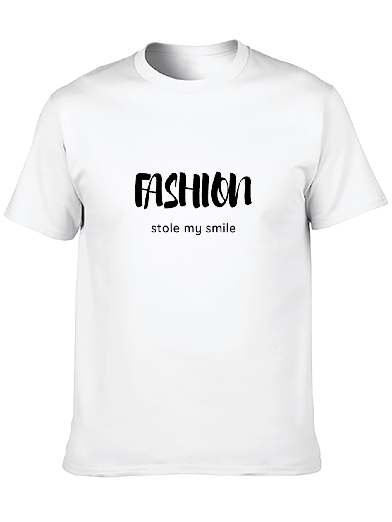 Fashion Stole My Smile - Black Graphic Tee