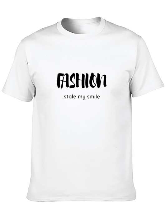 Fashion Stole My Smile - Black Graphic Tee