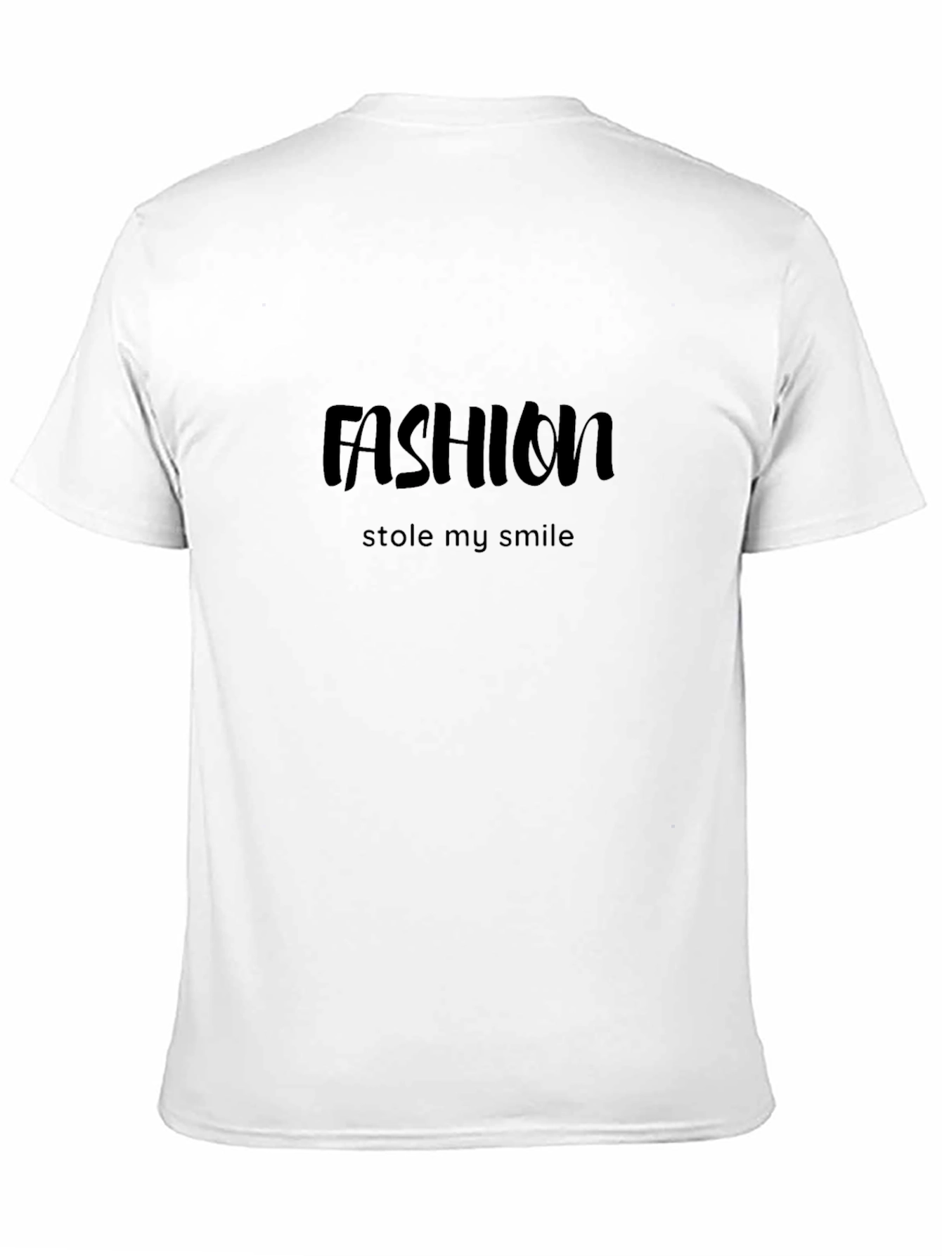 Fashion Stole My Smile - Black Graphic Tee