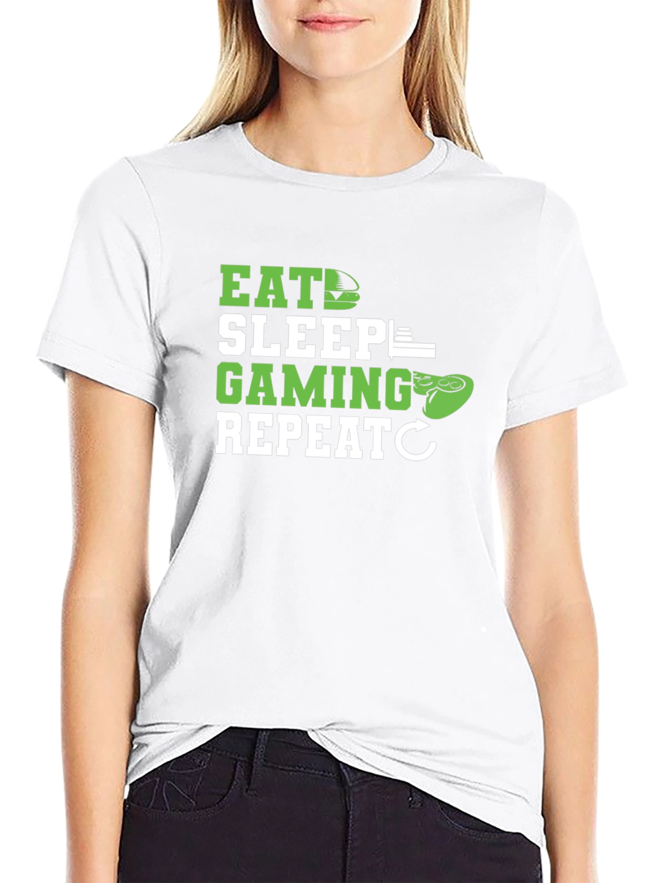 Eat Sleep Gaming Repeat T-Shirt - Gamer Lifestyle