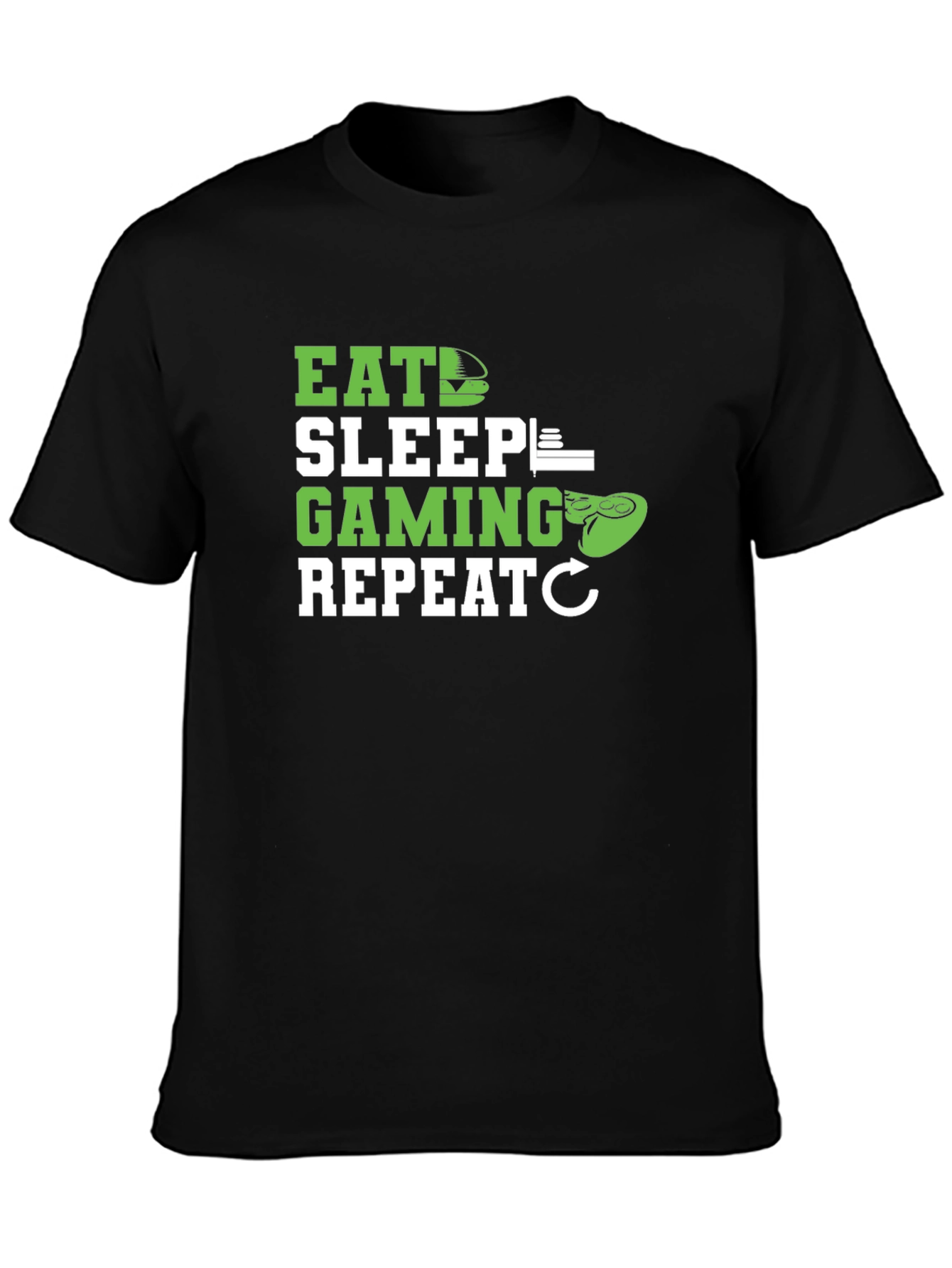 Eat Sleep Gaming Repeat T-Shirt - Gamer Lifestyle