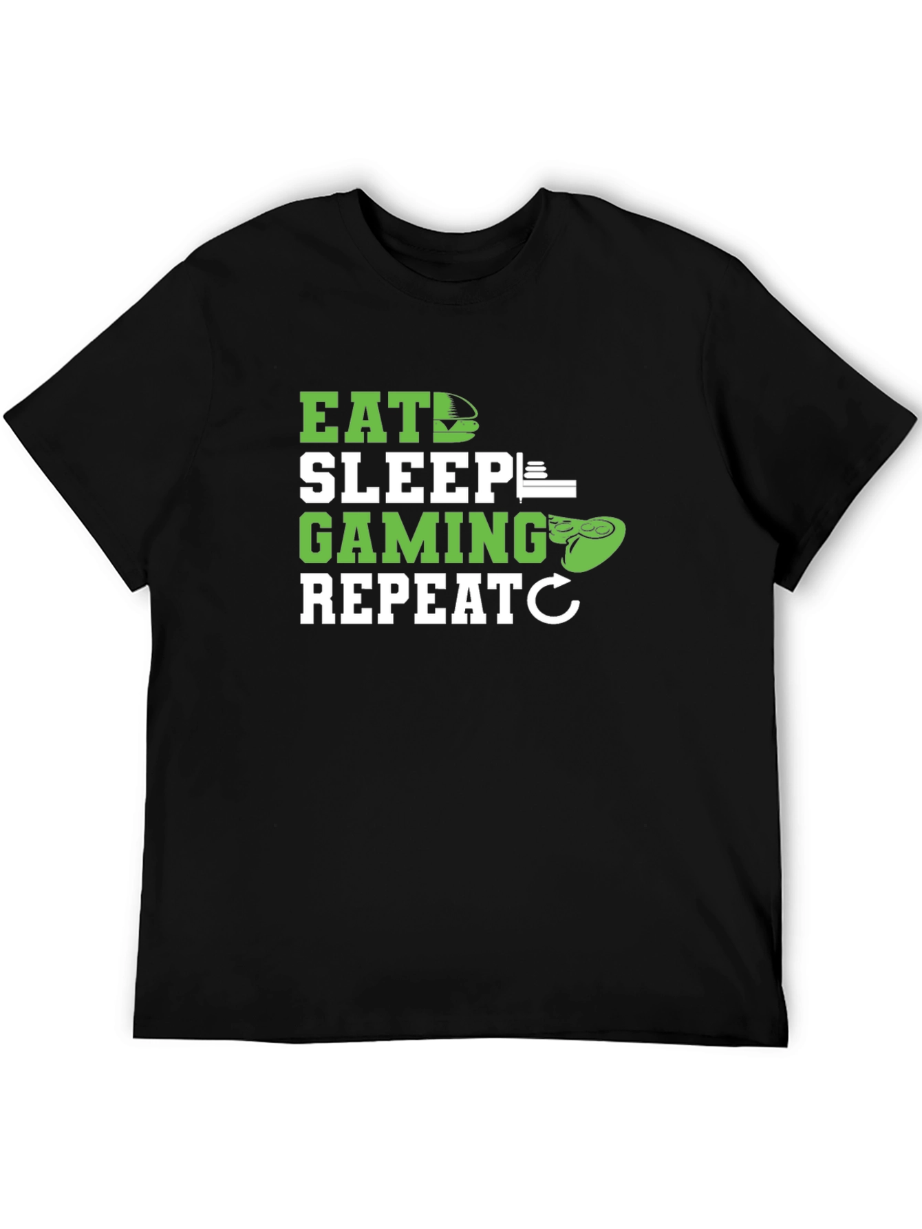 Eat Sleep Gaming Repeat T-Shirt - Gamer Lifestyle