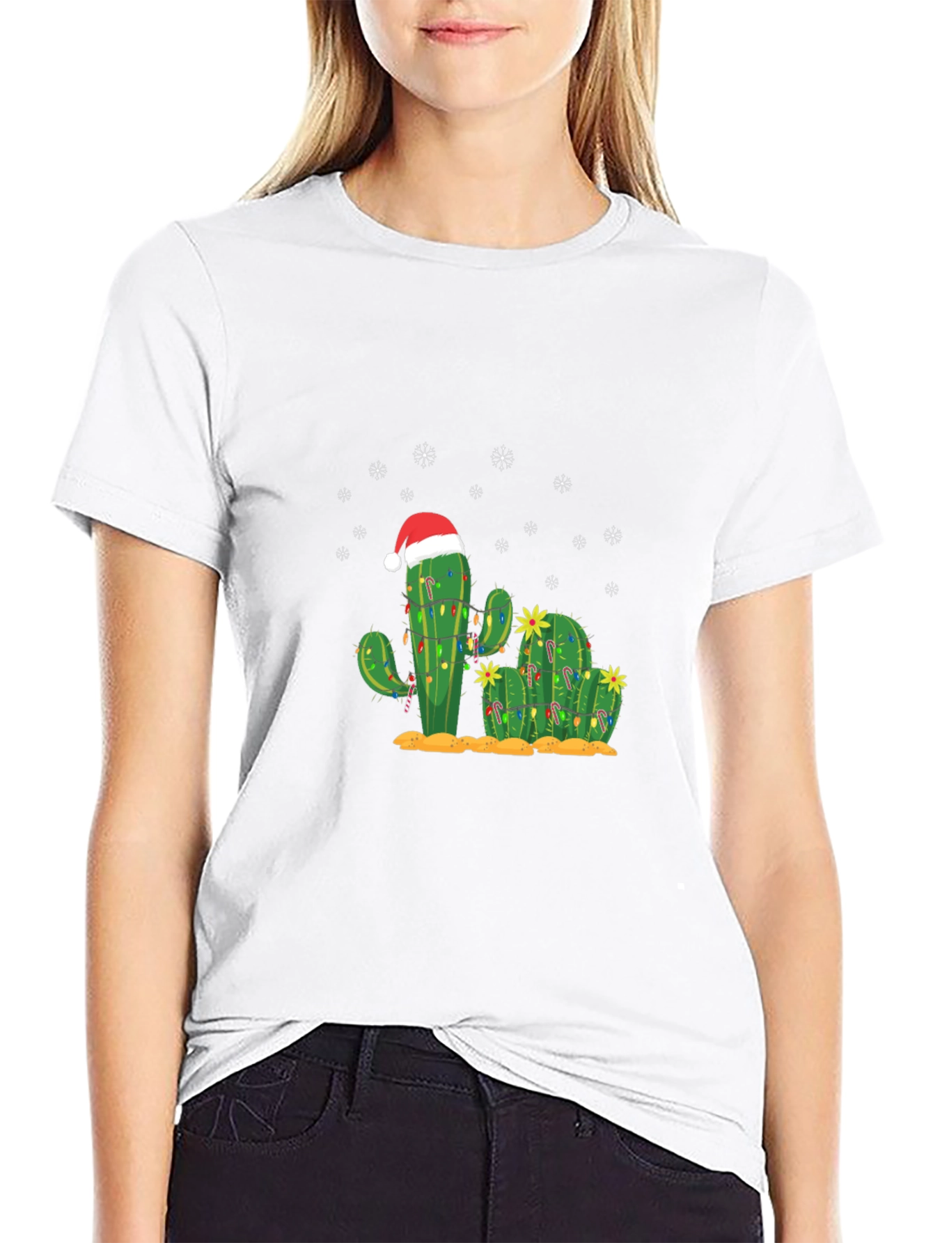 Christmas Cactus T-Shirt - Holiday Graphic Tee