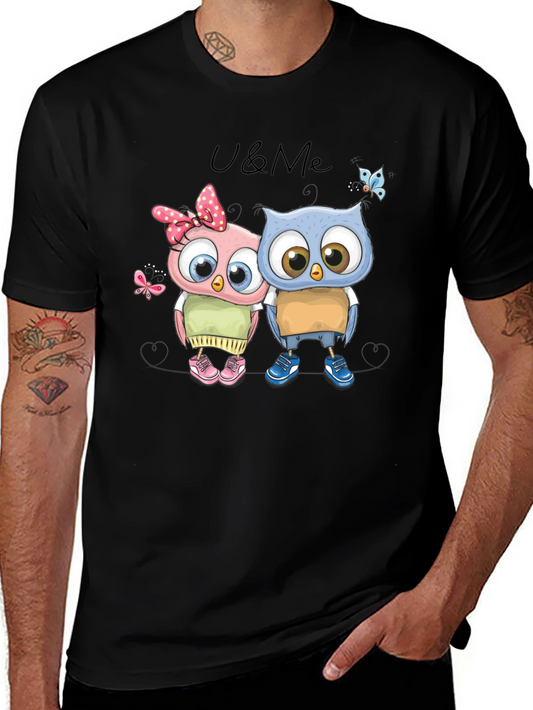 Cute Owl Couple T-Shirt - U & Me Valentines Tee