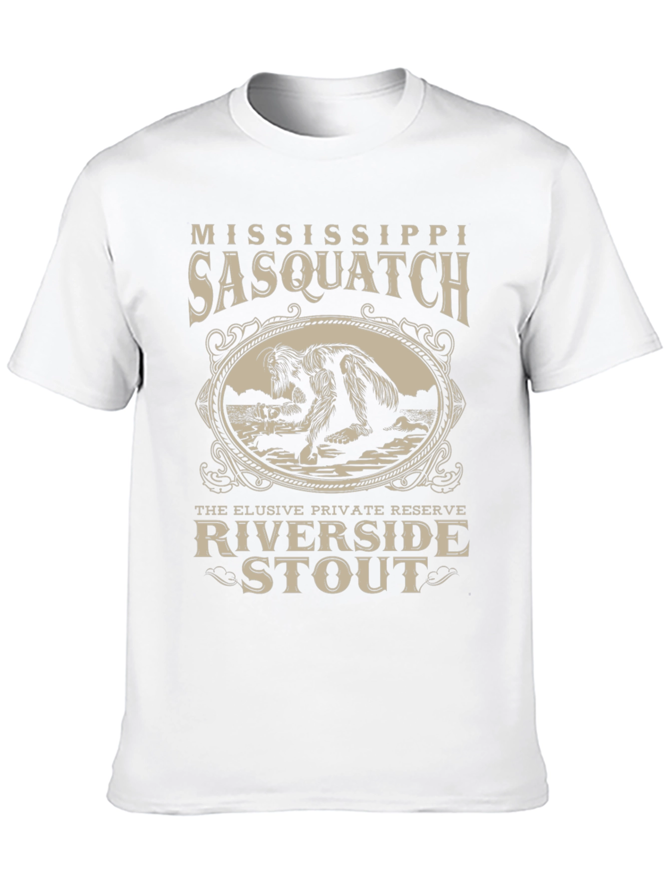 Mississippi Sasquatch Riverside Stout Black T-Shirt