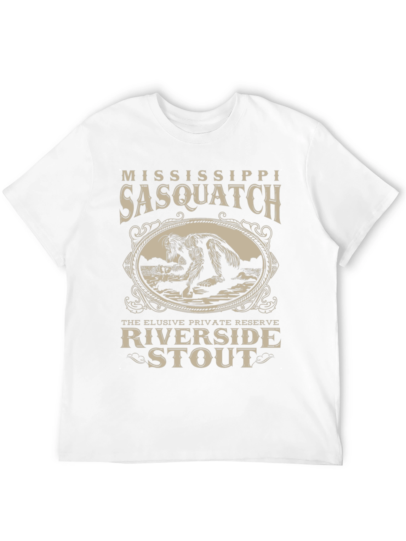 Mississippi Sasquatch Riverside Stout Black T-Shirt