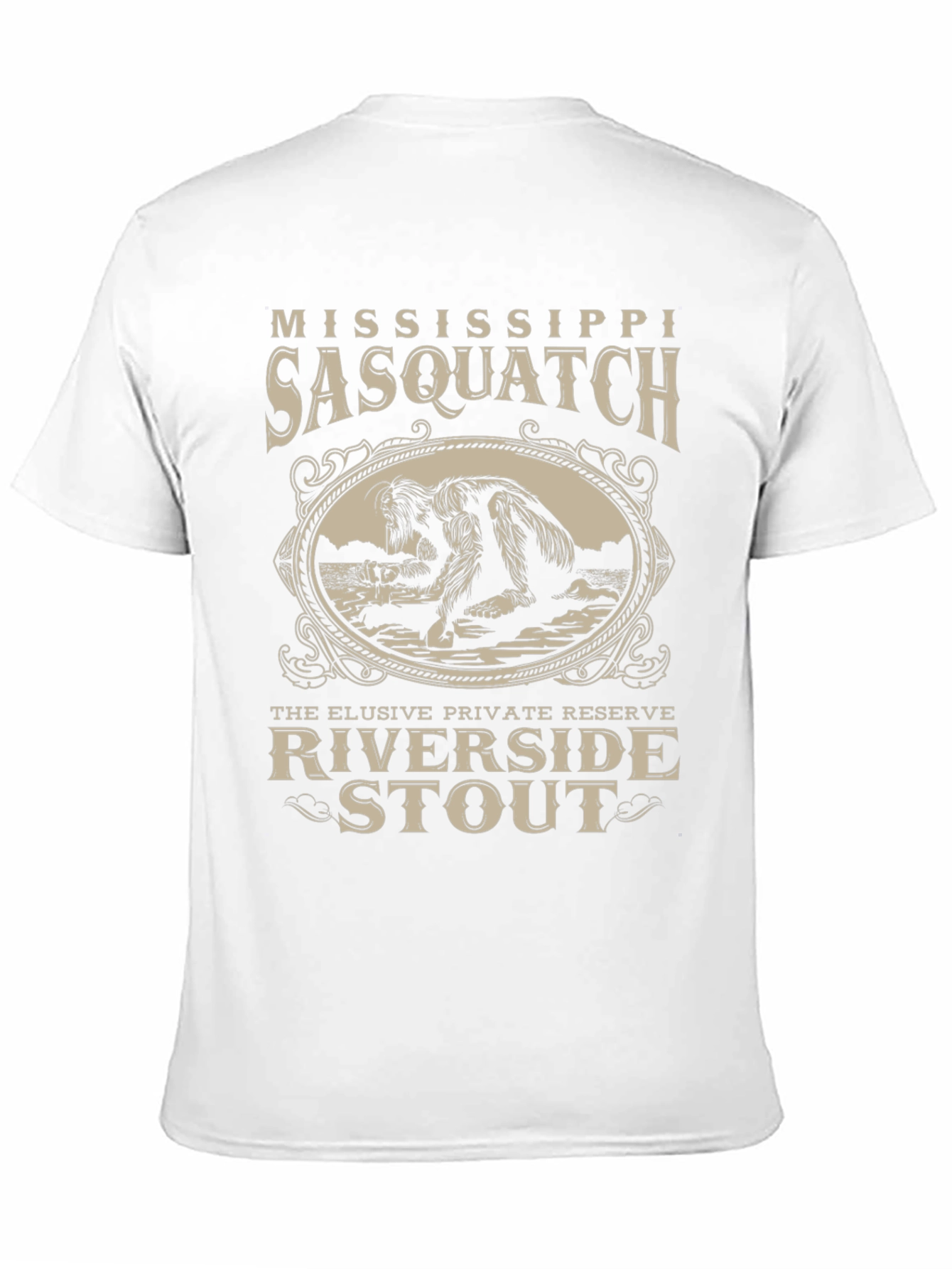 Mississippi Sasquatch Riverside Stout Black T-Shirt
