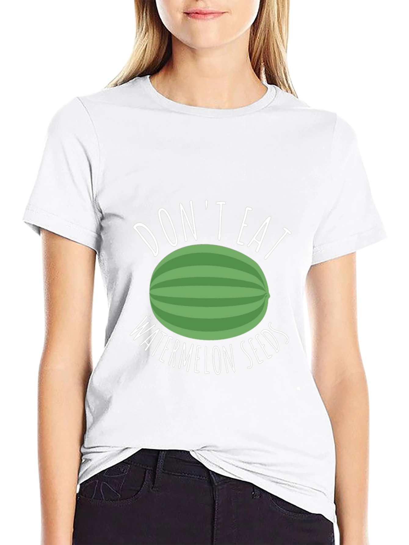 Dont Eat Watermelon Seeds Black T-Shirt
