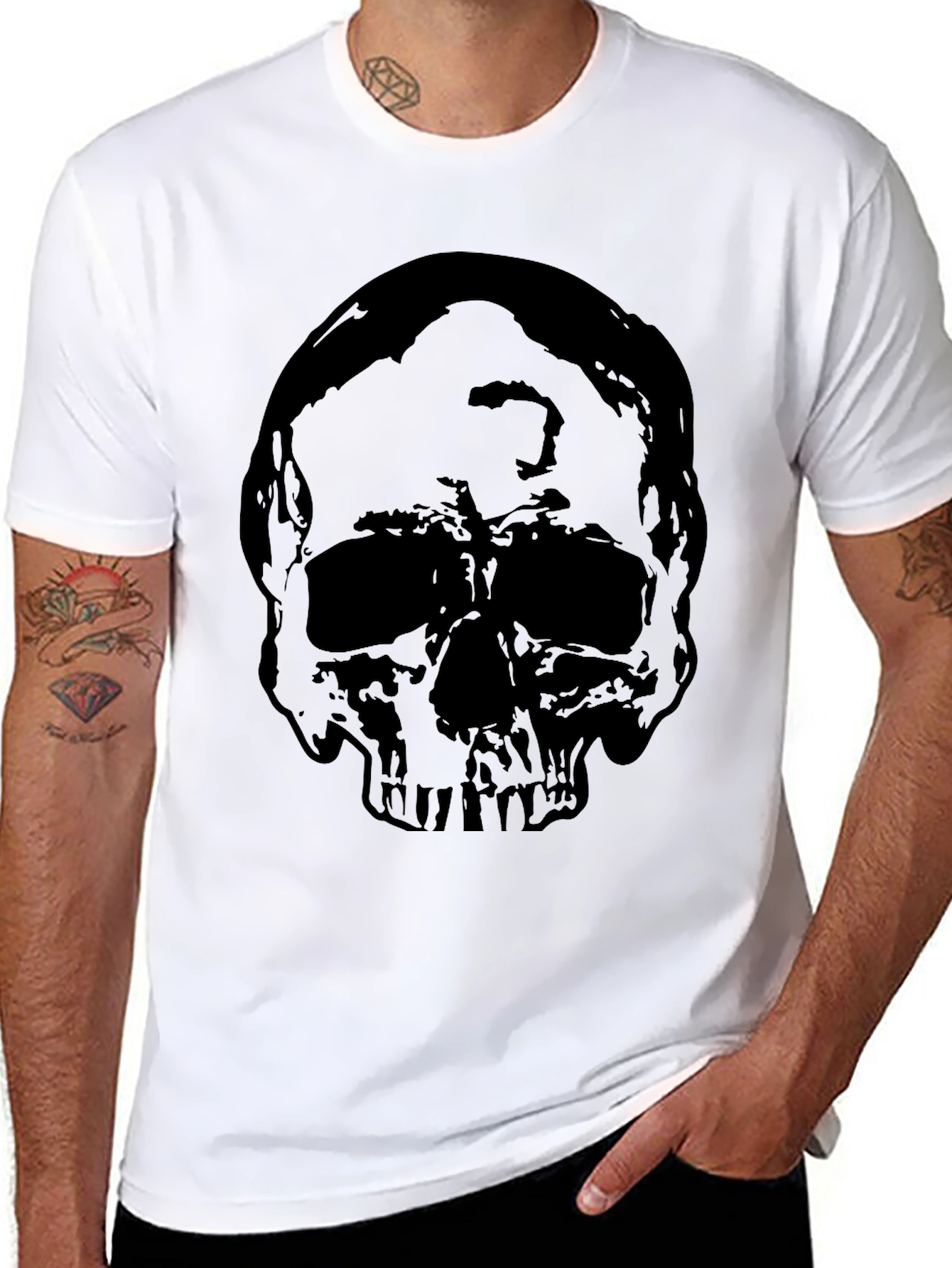 Skull Graphic Black T-Shirt for Men