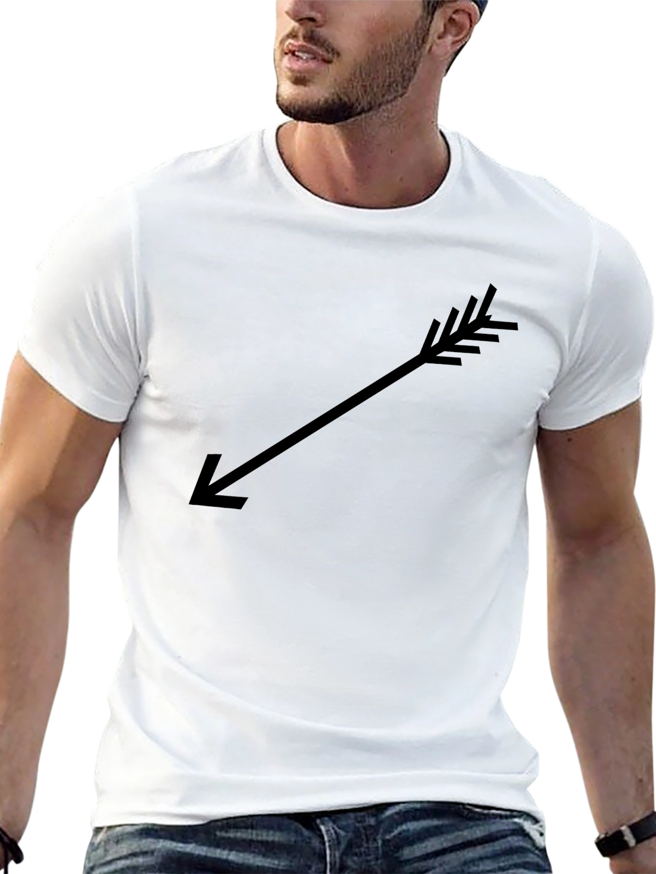 Arrow Graphic Black T-Shirt Casual Wear