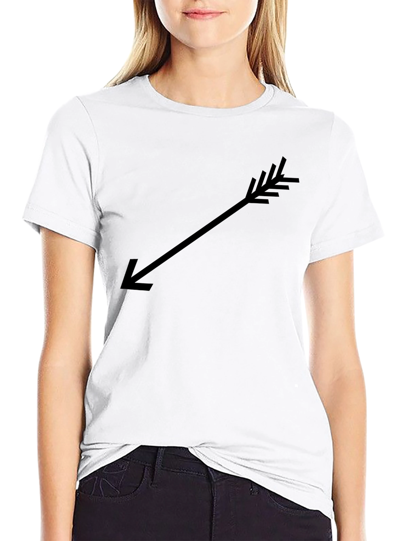 Arrow Graphic Black T-Shirt Casual Wear